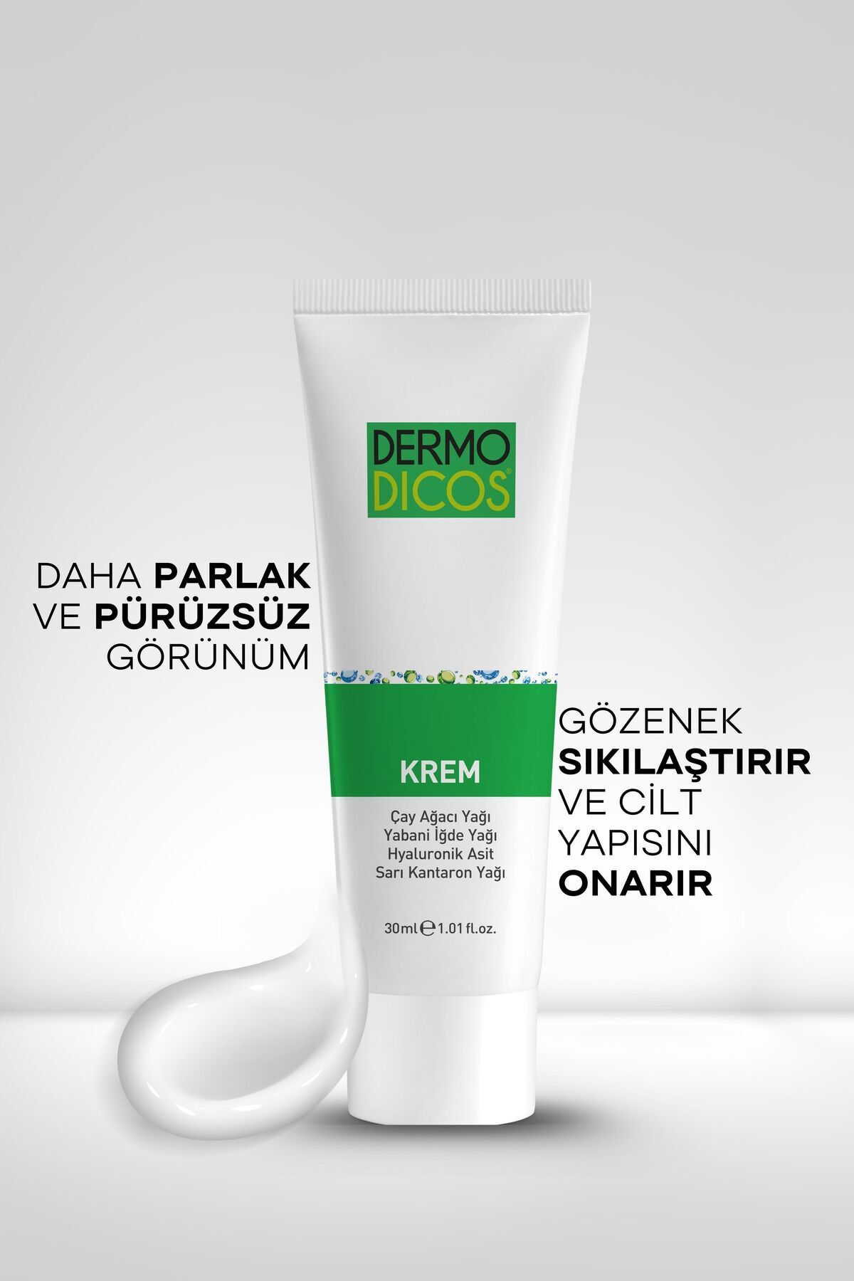 Yüz Bakım Kremi Mekanik Bariyerli Nemlendirici 30 ml Hyaluronik Asit Dermodicos — 8680145081847 — تصویر 4 از 5