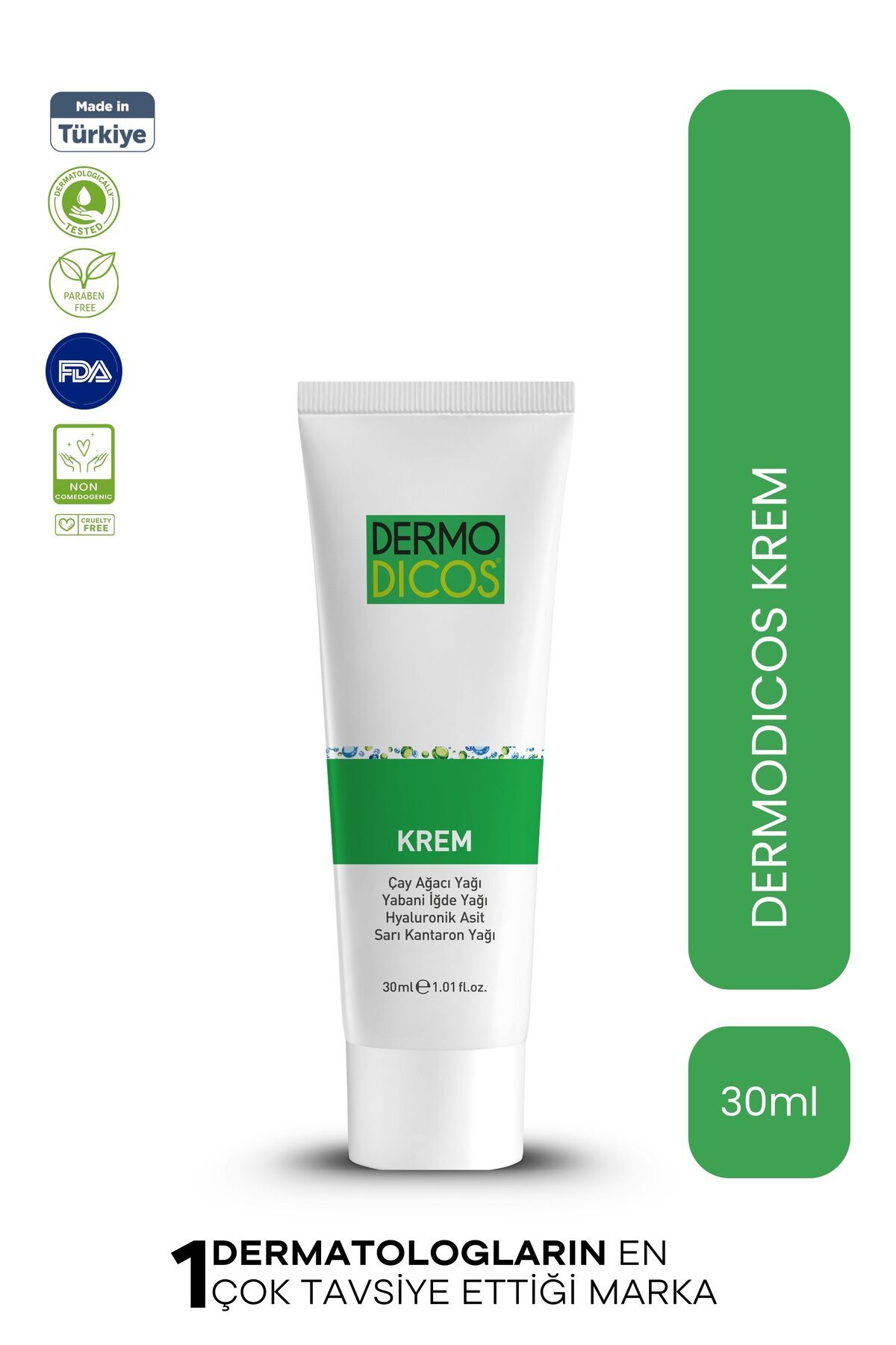 TTO Yüz Bakım Kremi Mekanik Bariyerli Nemlendirici 30 ml Hyaluronik Asit Dermodicos — 8680145081847