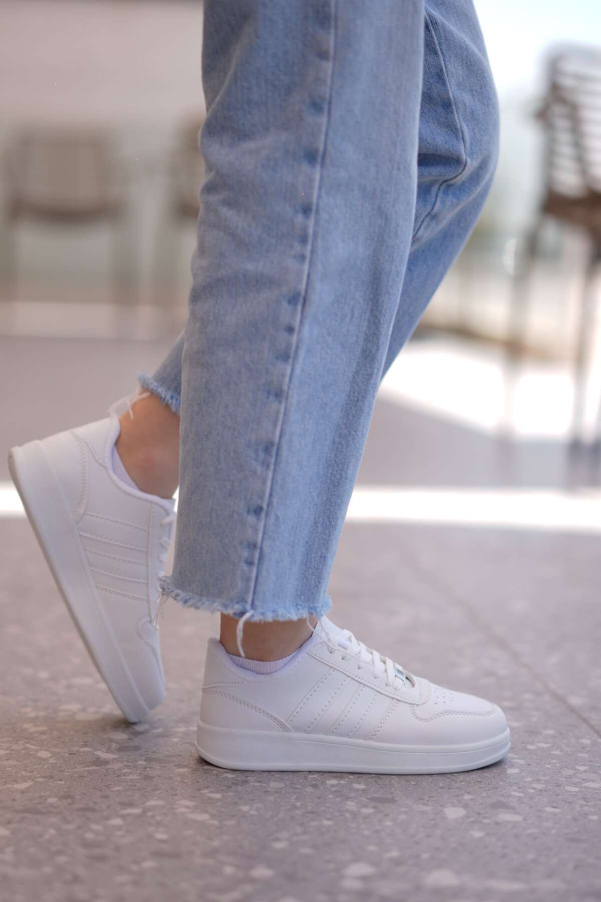 SOLAZER  KADIN BEYAZ GÜNLÜK SNEAKER - Görsel 2