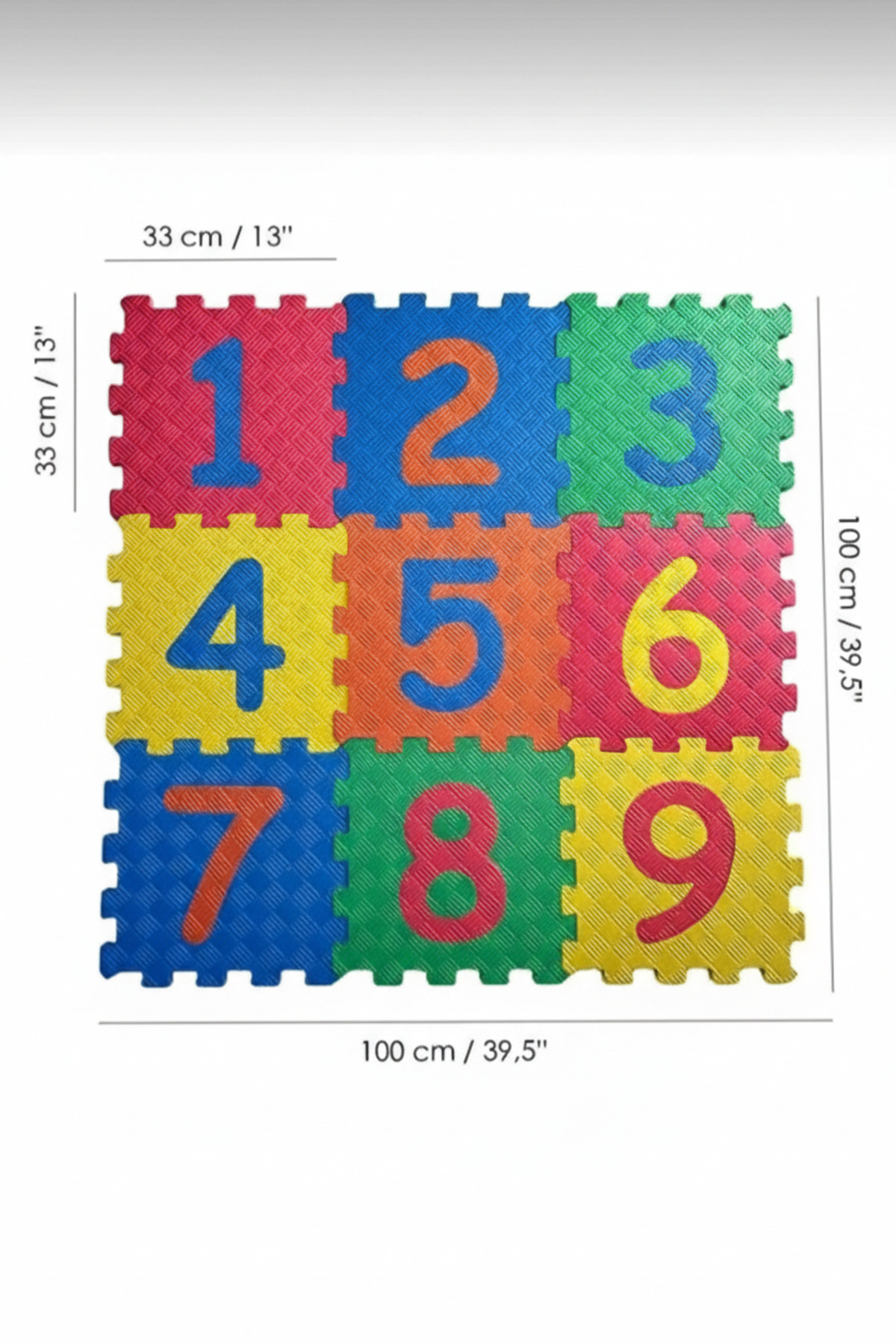 EKİM TOYS 9 Parça Büyük Boy 35*35 13 mm Rakamlı Sayılı Eva Oyun Karosu Yer Matı Puzzle Yapboz fotoğrafı 4 (önizleme)