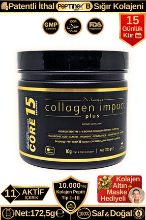 Dr.Sammy's Toz Kolajen Peptit 10.000 Mg Tip 1-3 Hidrolize Sığır Kolajeni | Co...