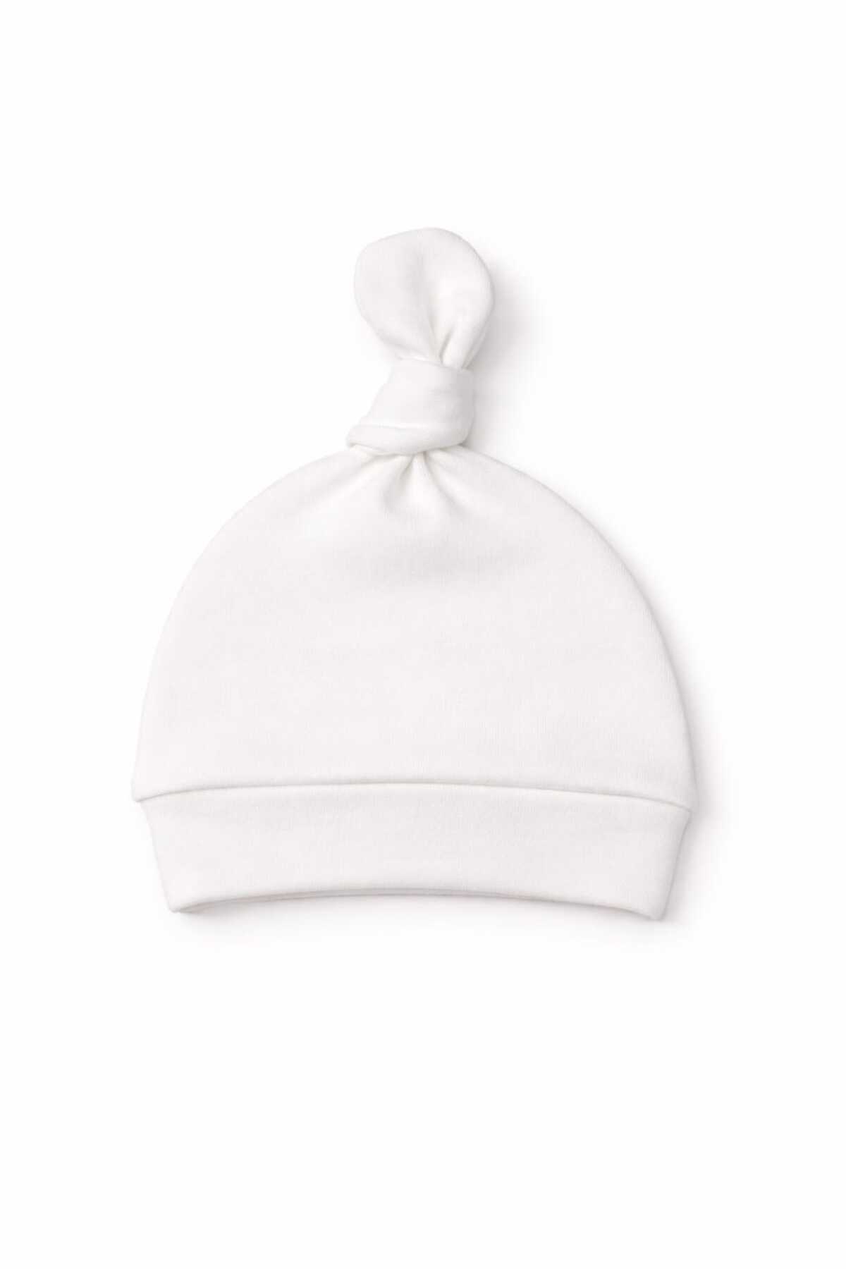 UmBaby Pamuklu Penye Yenidoğan Bebek Bere Şapka 4lü fotoğrafı 3 (önizleme)