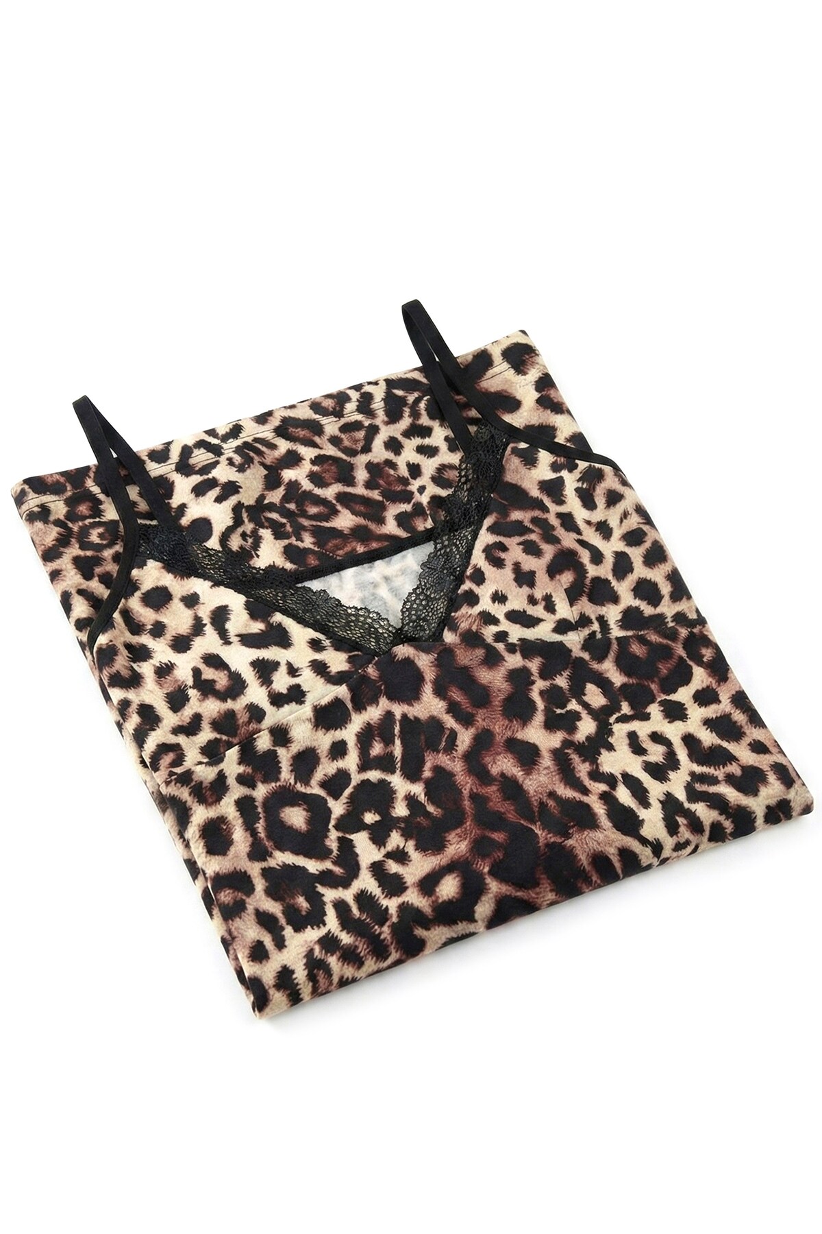 Öts Kadın Atlet Leoparlı (%90 Viskon - %10 Elastan) görsel 4