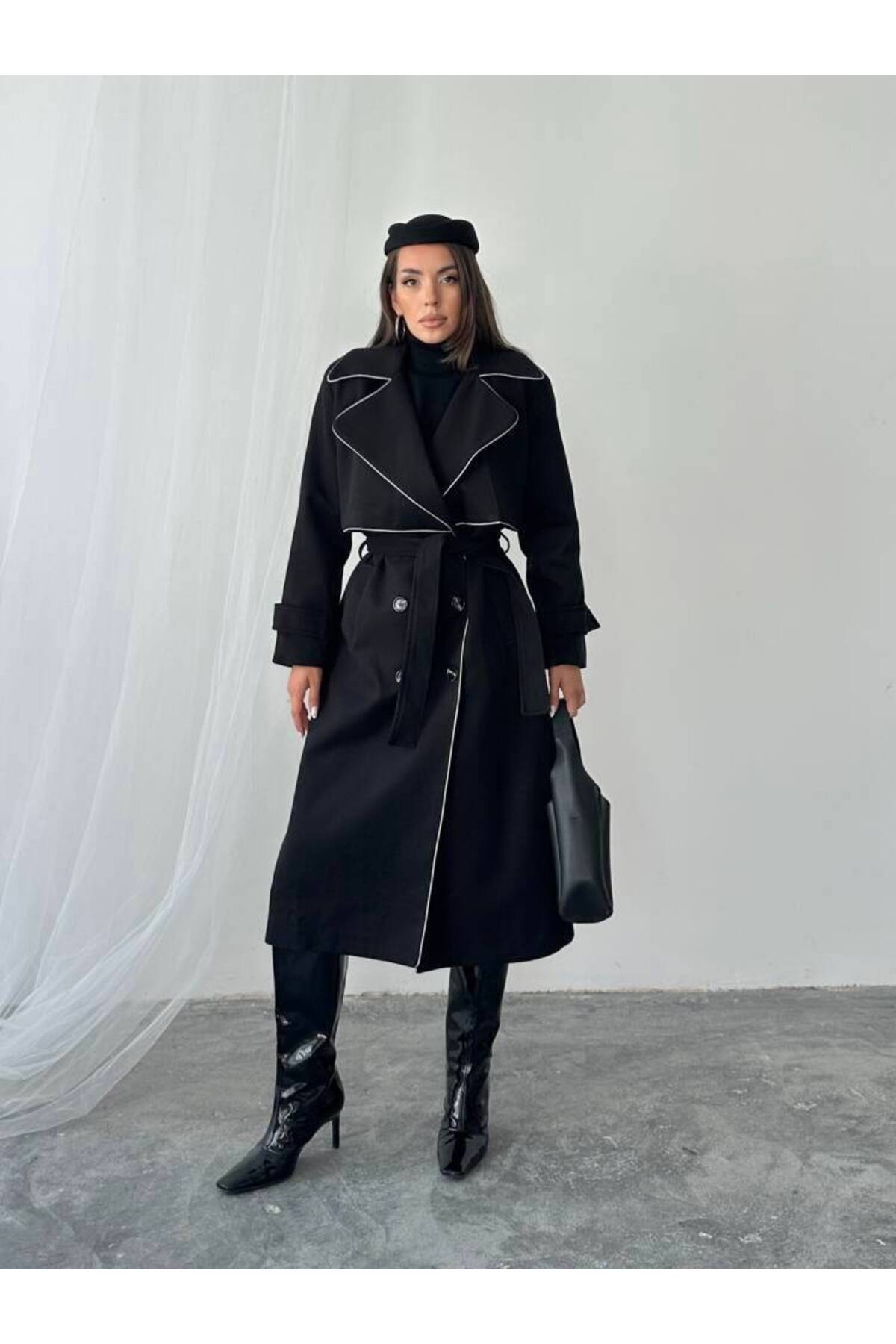 MAXMOOR ARGEL Trençkot 5078 - Siyah görsel 3