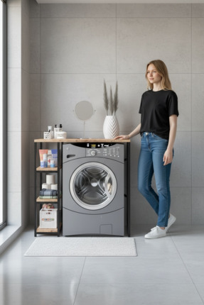 MİRACLE 3D Camaşır Makınası Kurutmalık Bulaşık Makina Duzenlıyıcı Banyo Düzen...