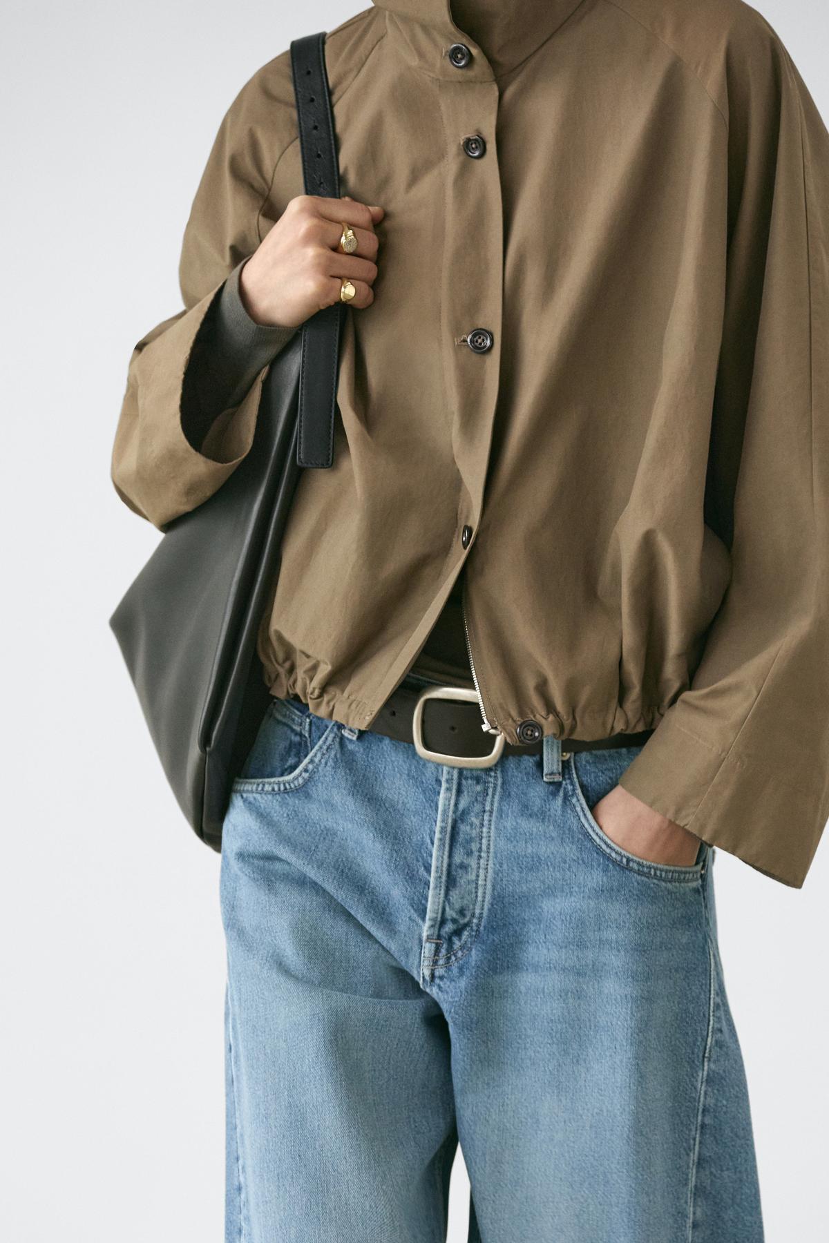 Massimo Dutti  Dik yaka bomber ceket - Görsel 3