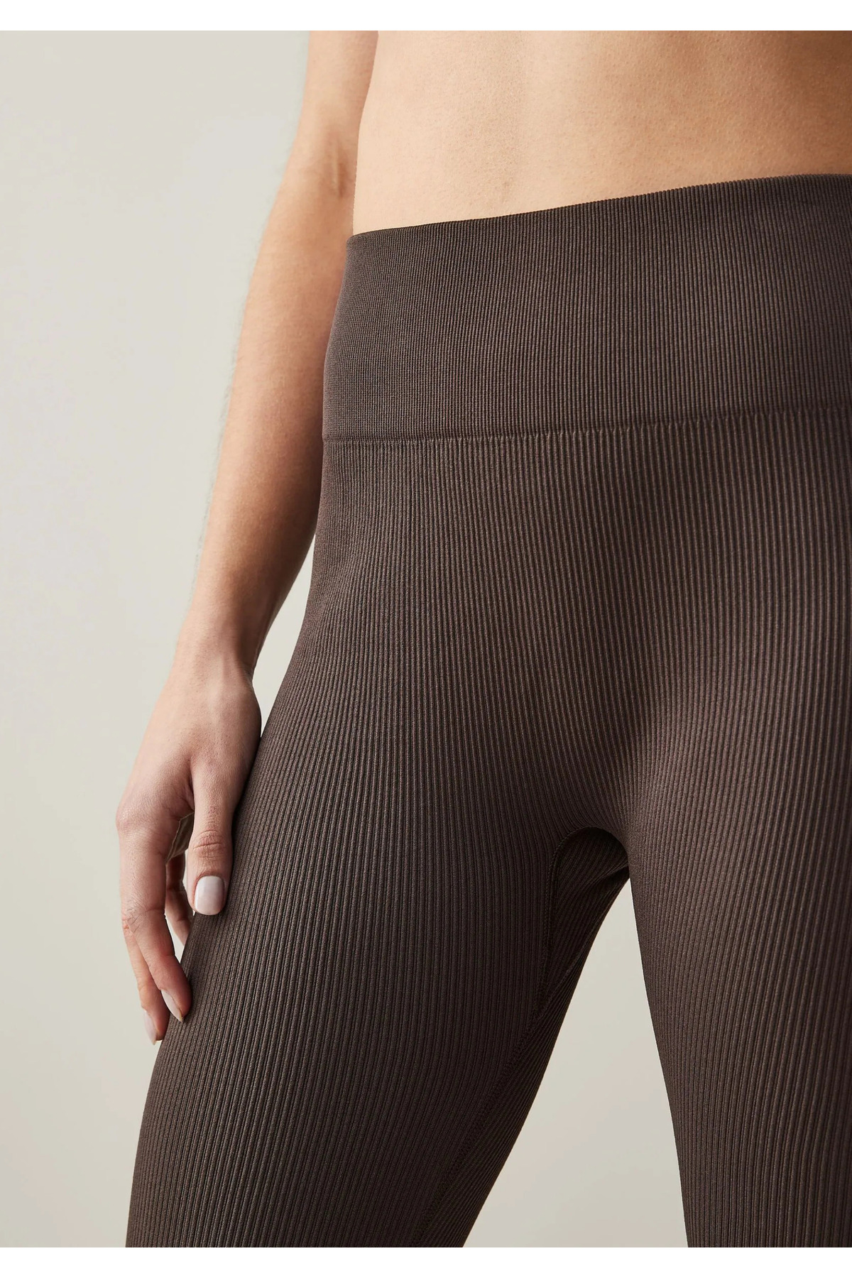 Clothes Fast Kadın Fitilli Yüksek Bel Toparlayıcı Esnek Yazlık Tayt Nefes Alan Hafif Günlük Spor Tayt görsel 8