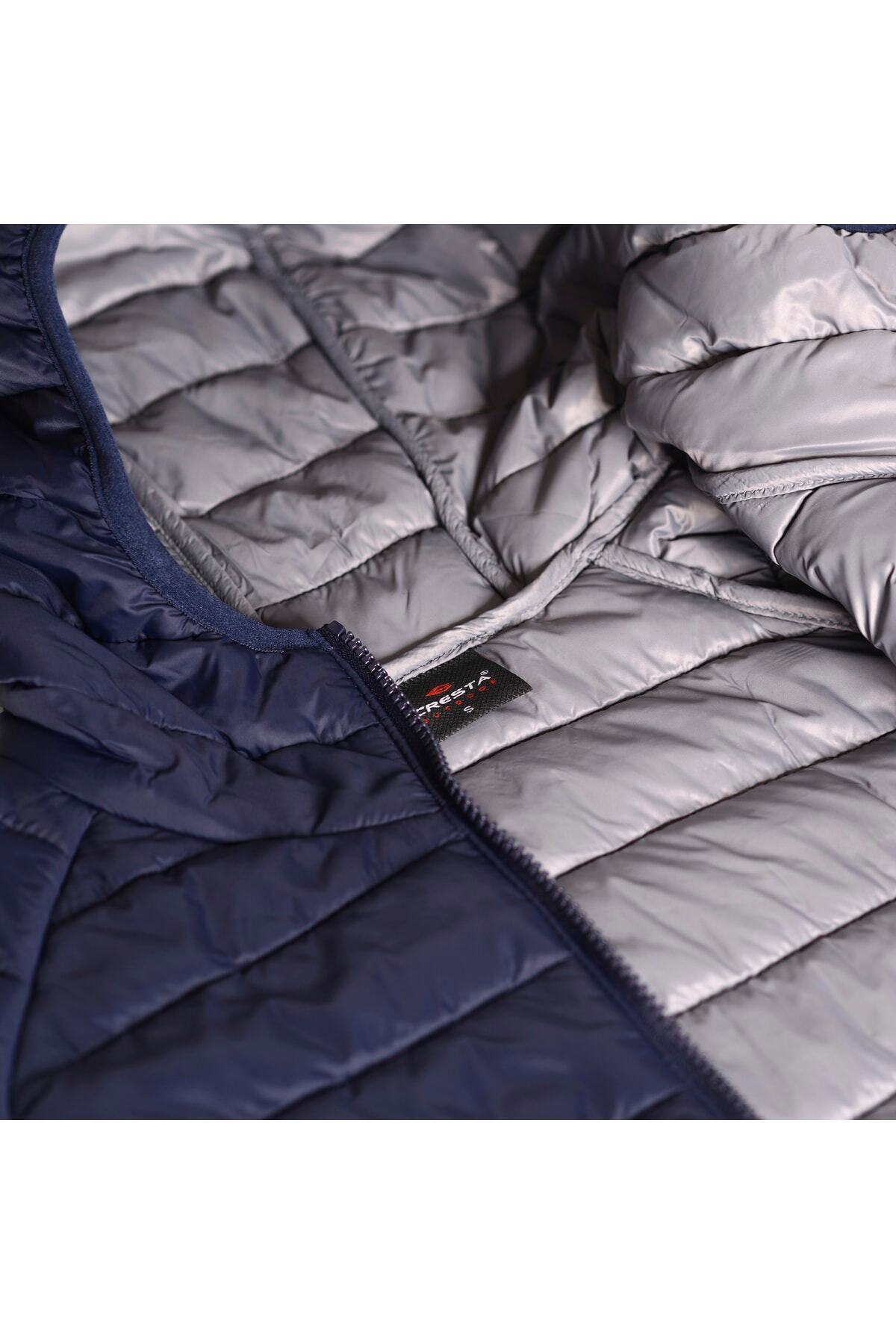 Cresta  Kadın Lacivert Kapüşonlu Şişme Mont - Görsel 5