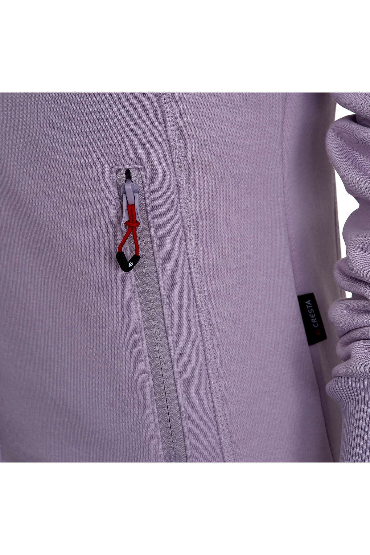 Cresta Tam Fermuarlı Kapüşonlu Lila Kadın Sweatshirt görsel 4