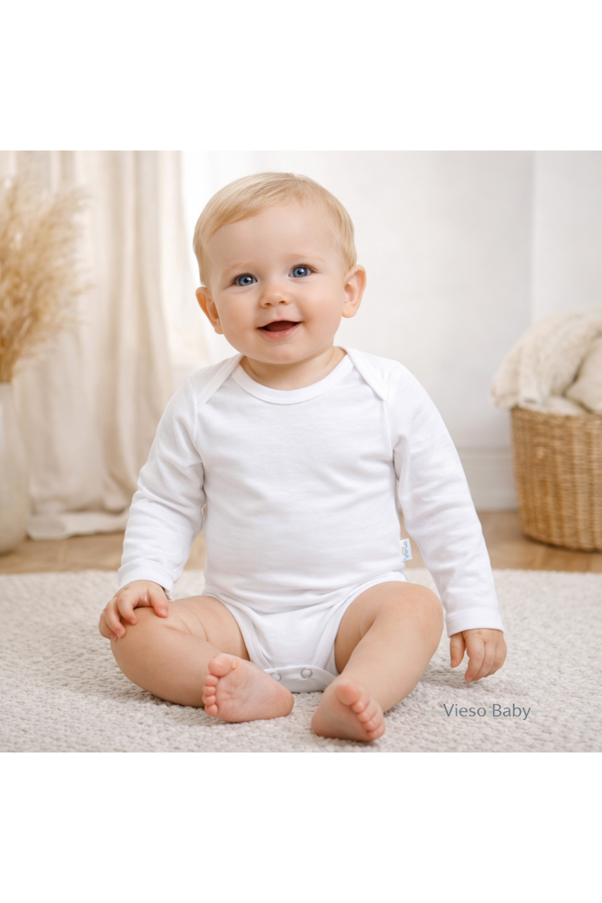 Rany Baby Kids 5 Li Uzun Kollu Çıtçıtlı bebek kız erkek body Zarf Yaka fotoğrafı 2 (önizleme)