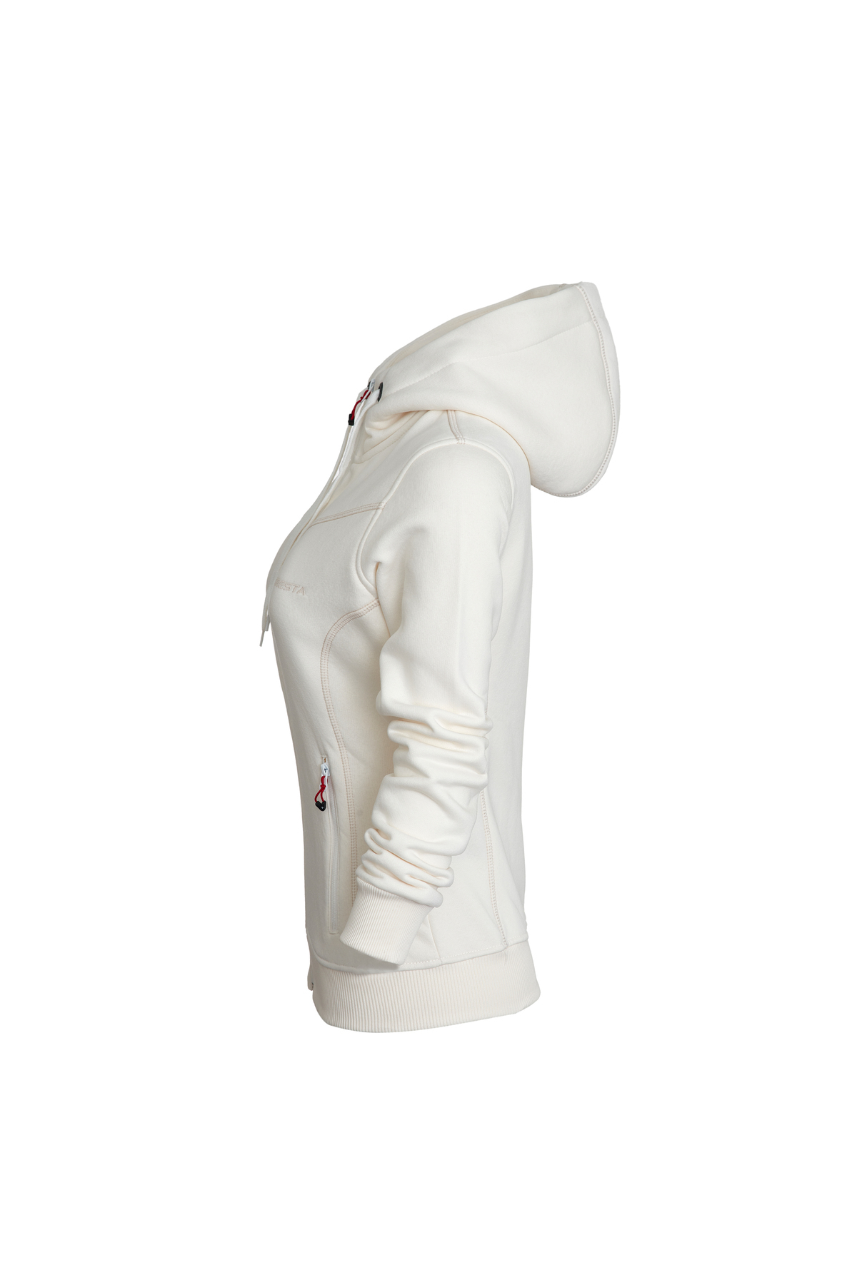 Cresta Tam Fermuarlı Kapüşonlu Ekru Kadın Sweatshirt görsel 2