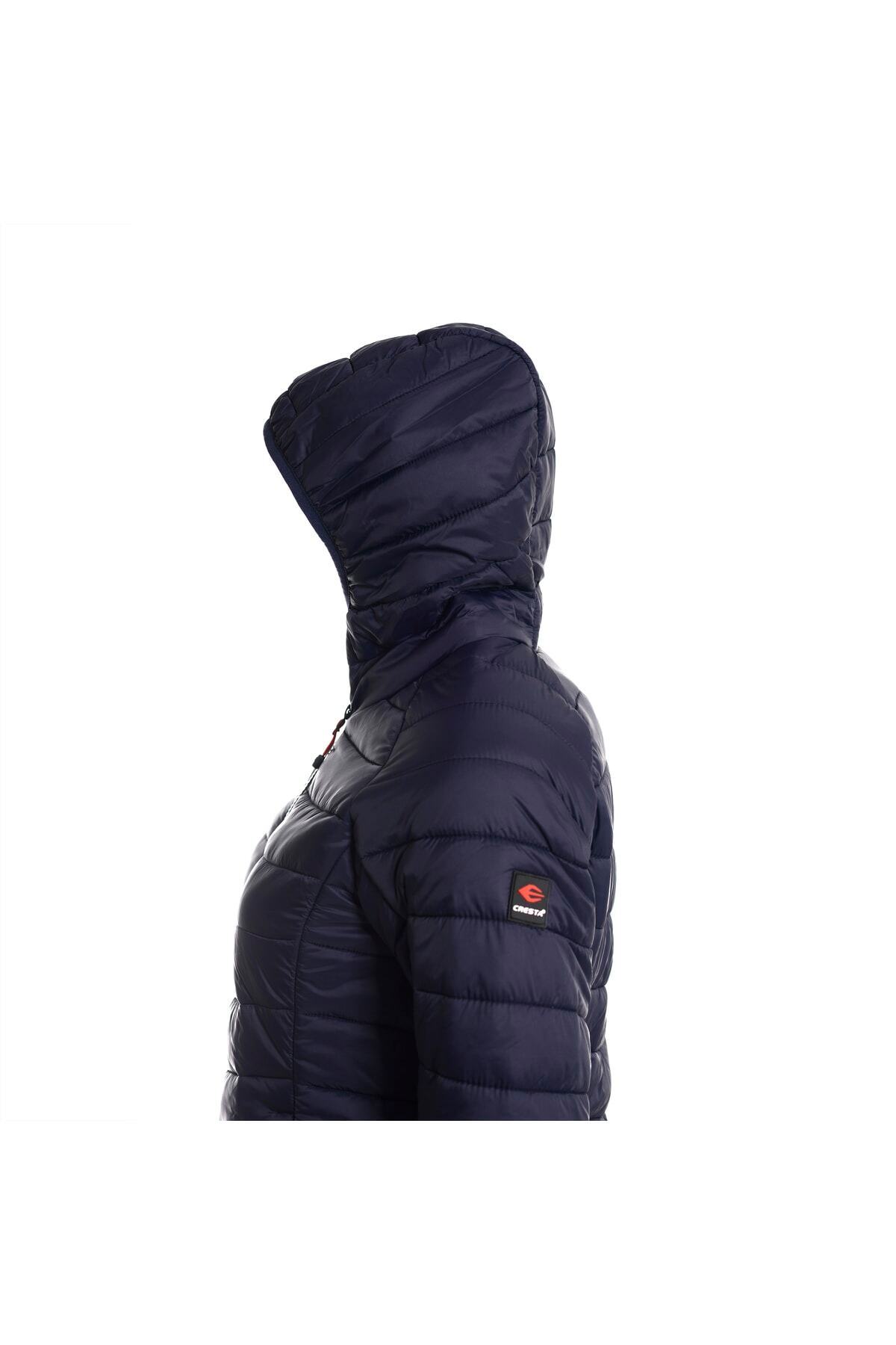 Cresta  Kadın Lacivert Kapüşonlu Şişme Mont - Görsel 4