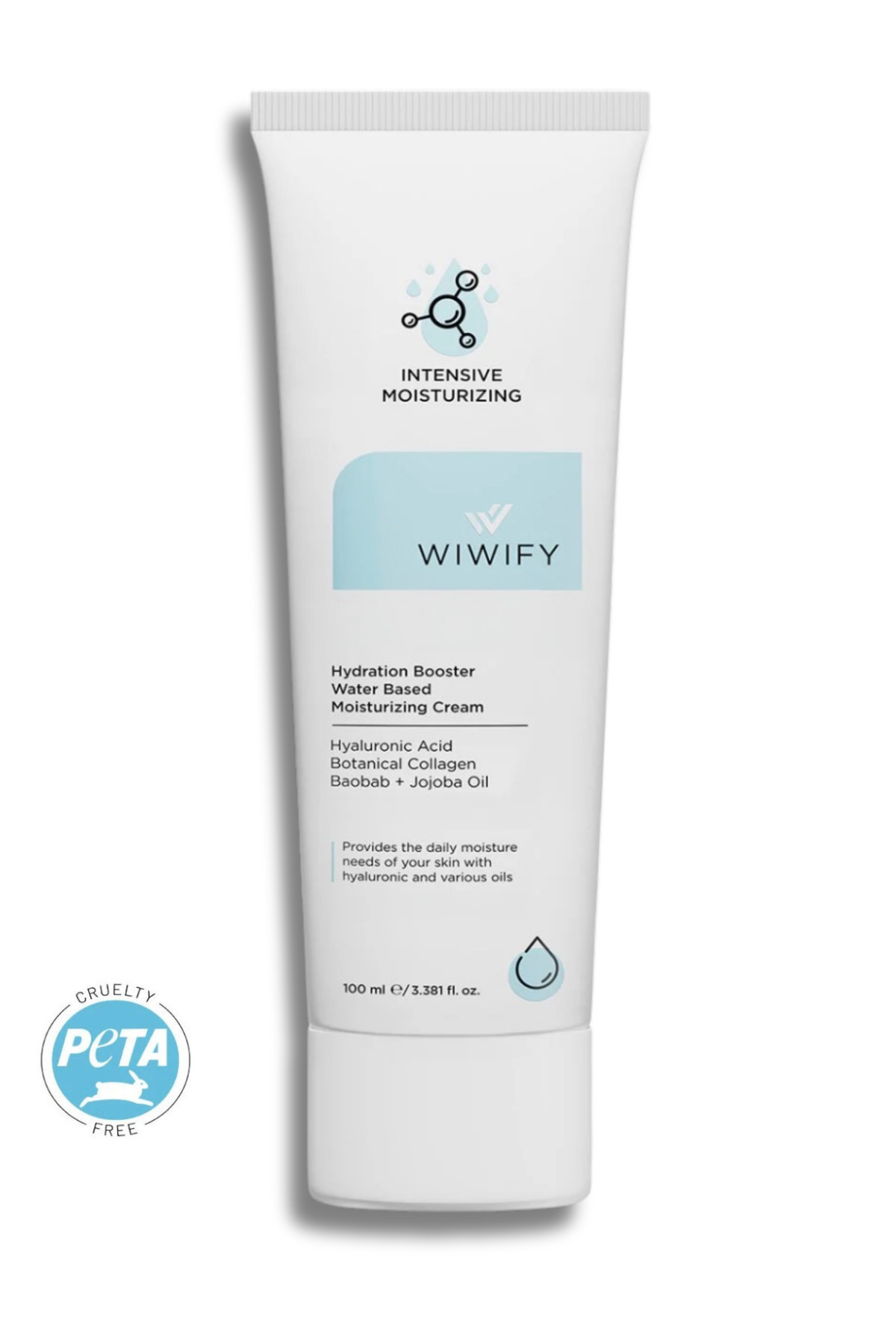 WIWIFY Su Bazlı Yoğun Nemlendirici Yüz Kremi 100 ml Tüm Cilt Tipleri 24 Saat ...