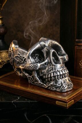 Evene Küllük Gümüş Eskitme Kül Tablası Dekoratif Küllük Model 8