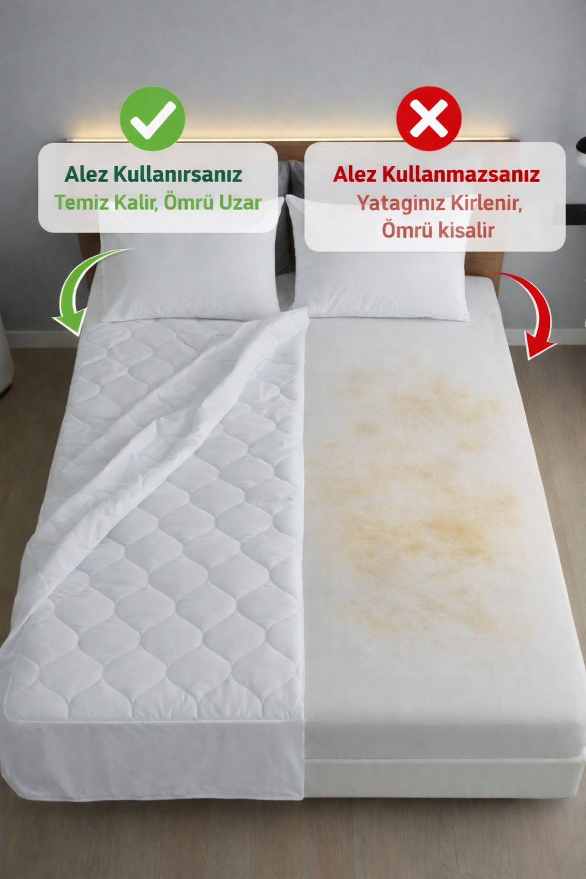 Senpai CottonSafe Pamuklu Sıvı Geçirmez Alez Bebek Alt Açma Değiştirme Örtüsü Yıkanabilir Bebek Bakım Pedi fotoğrafı 6 (önizleme)