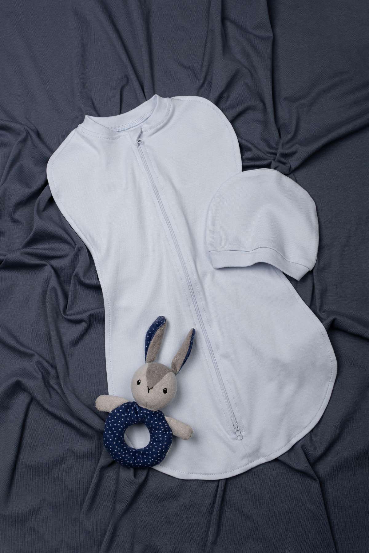 Vauva Bebek İçin %100 Pamuklu Çif Taraflı Fermuarlı Kundak Yumuşak Penye Kumaş Nefes Alabilen Kumaş fotoğrafı 2 (önizleme)