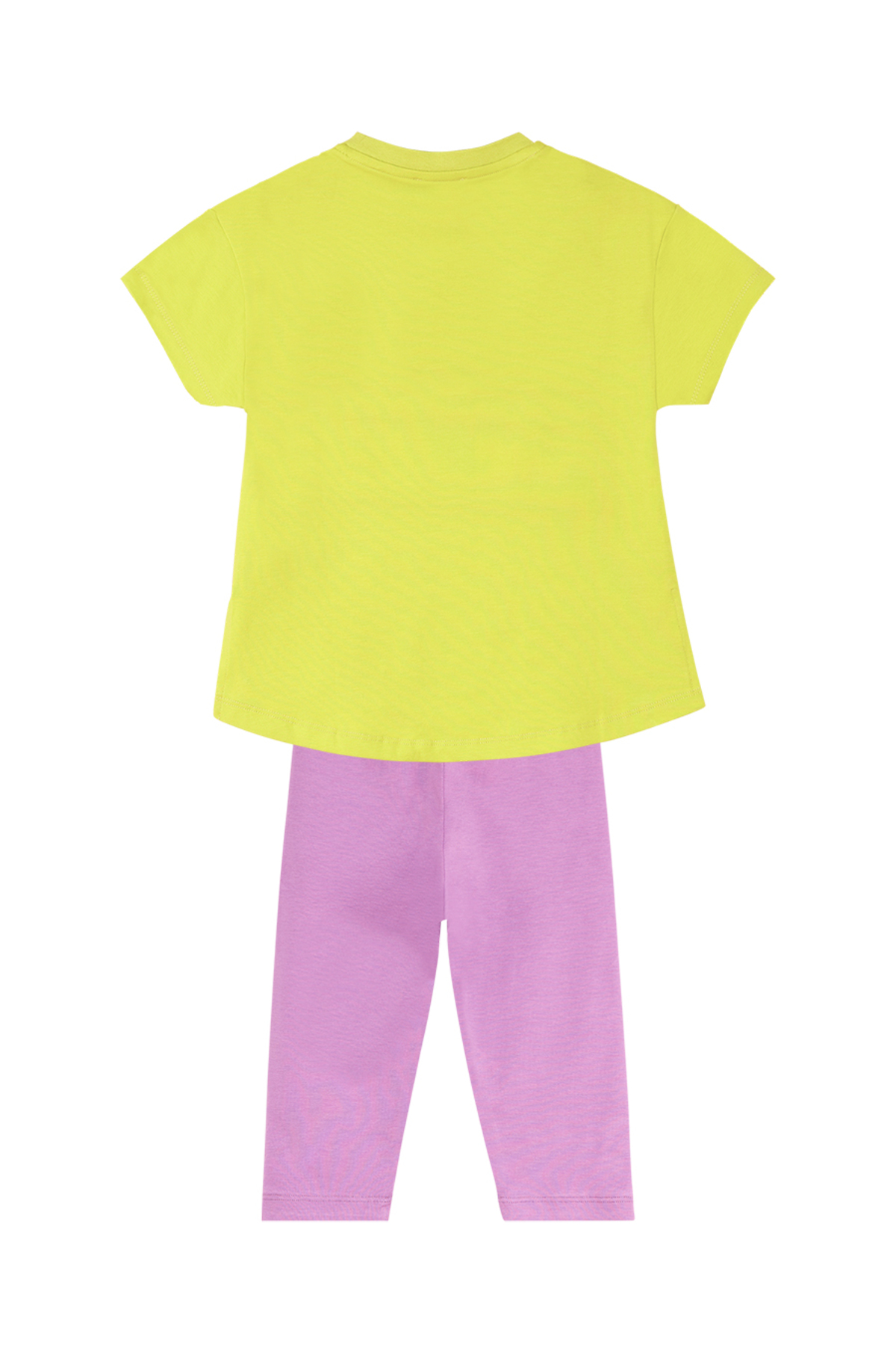 Denokids Cool Unicorn Kız Çocuk Yazlık T-shirt Lila Tayt Takım fotoğrafı 5 (önizleme)