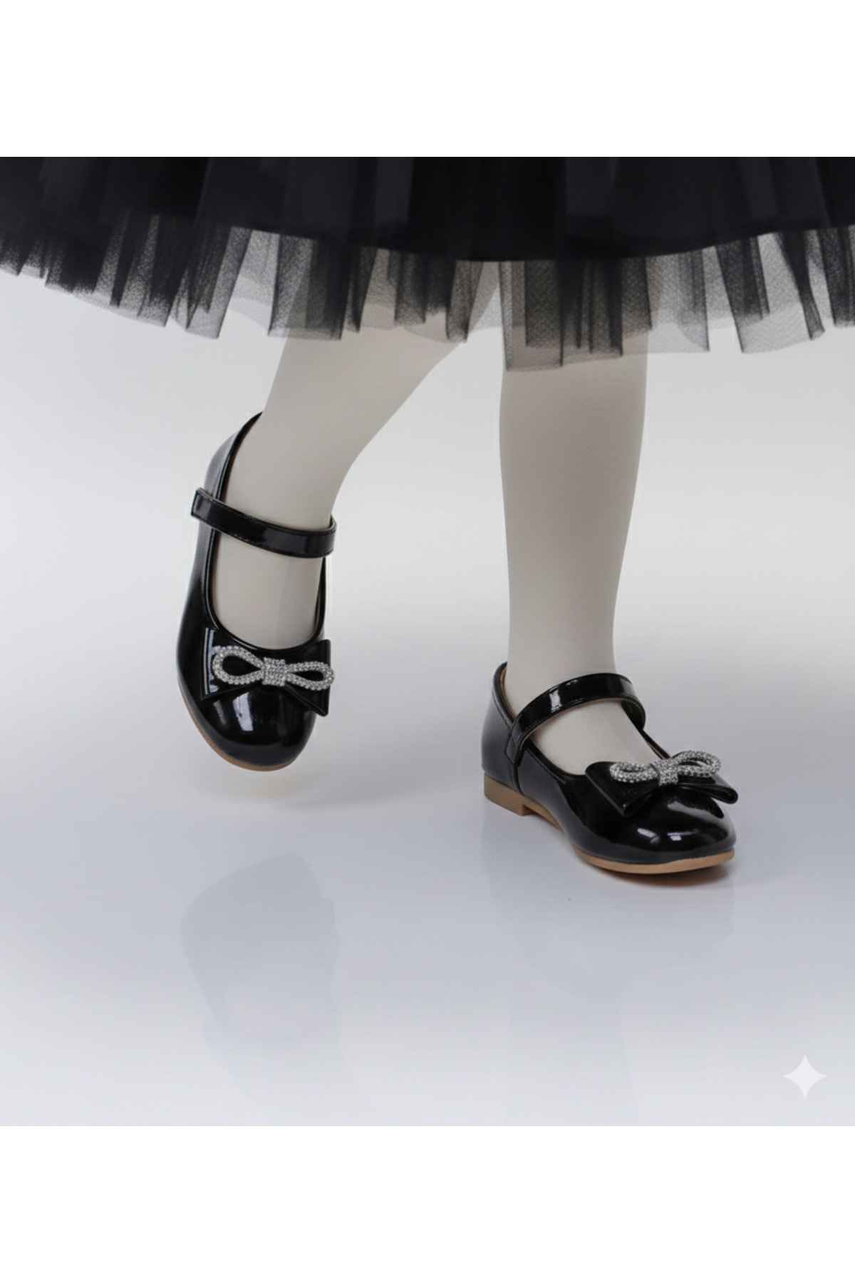 Girl Black Spring School Orthopedic Flat Shoes