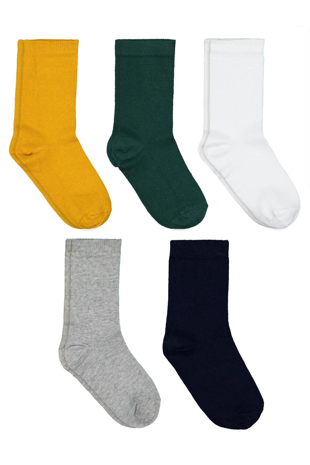 Civil Boys Erkek Çocuk 5'li Çorap Set 2-12 Yaş Hardal fotoğrafı 2 (önizleme)