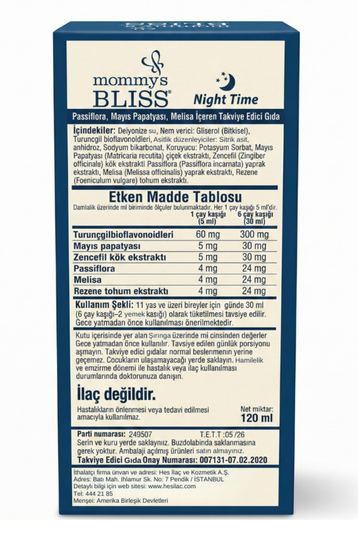 Genel Markalar Mommys Bliss Gripe Water Night Time - Takviye Edici Gıda (SKT: 05/2026) fotoğrafı 5 (önizleme)