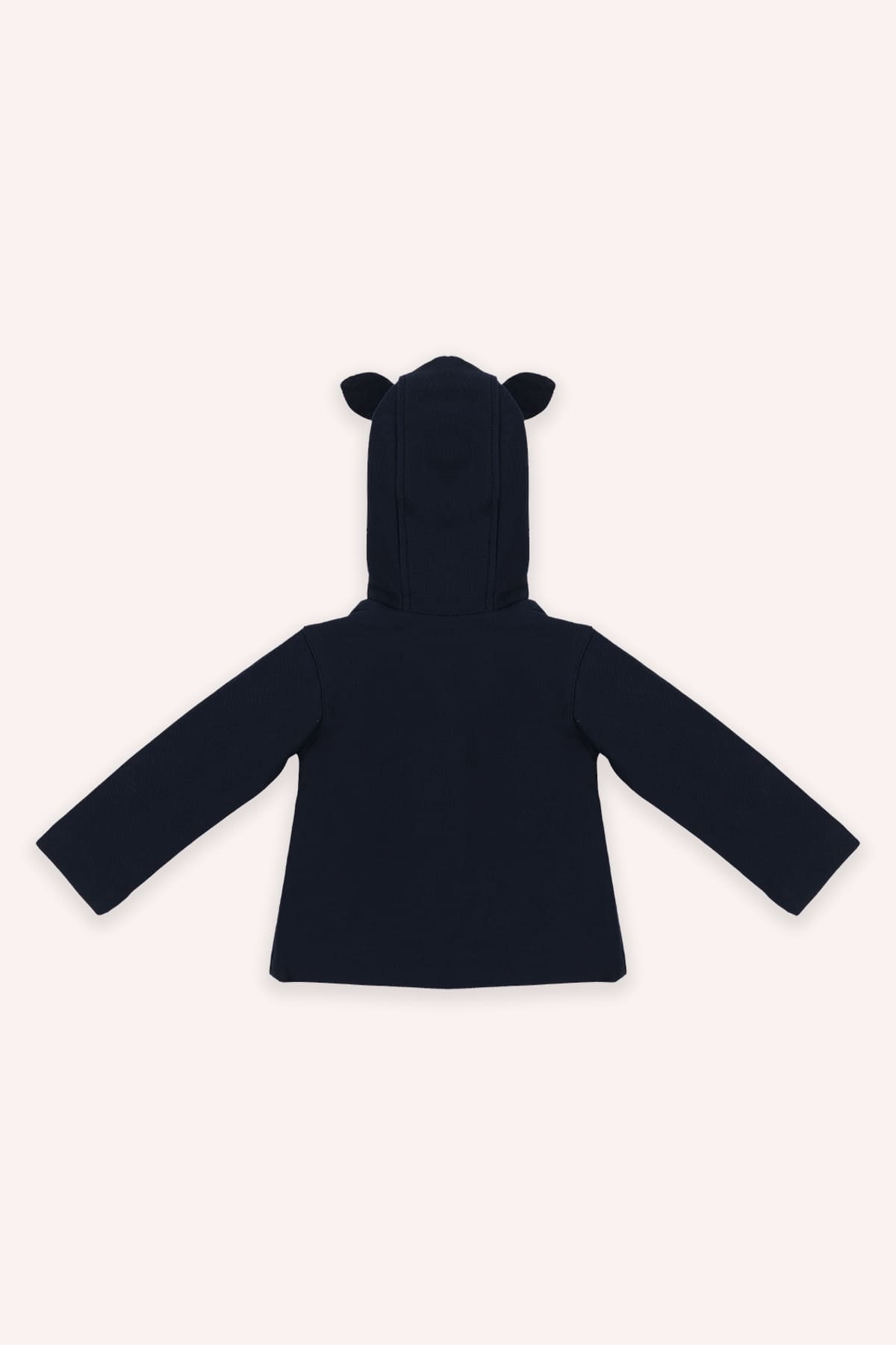 Panço Kız Bebek Nakış Detaylı Kapüşonlu Lacivert Ceket fotoğrafı 2 (önizleme)