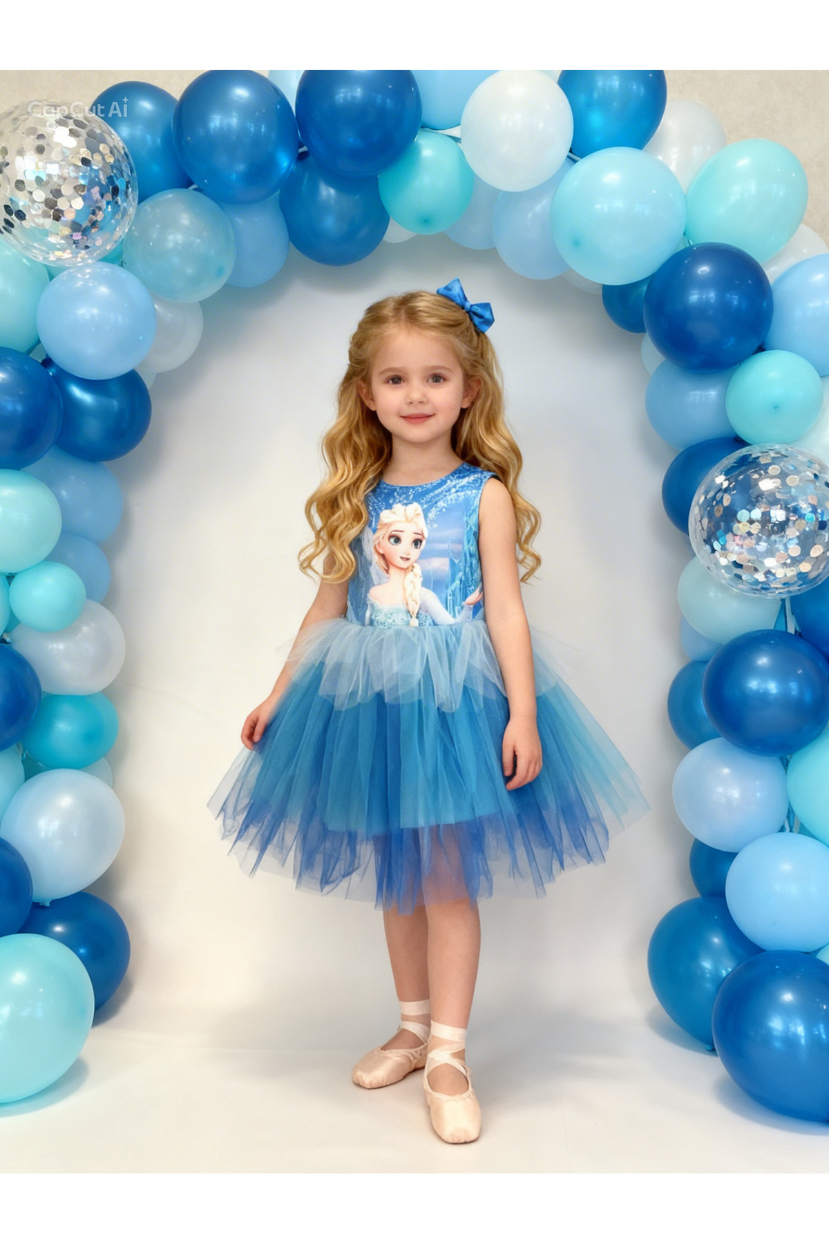 Lunas tekstil Tokalı Tütülü Baskılı Kabarık Elsa fotoğrafı 2 (önizleme)