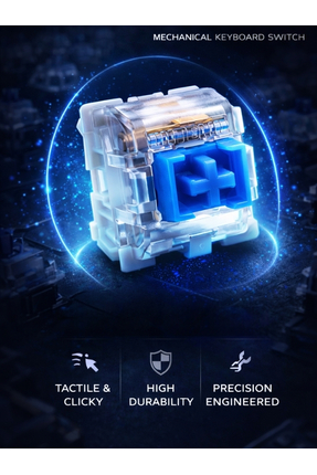online shopping dsg store Mavi Mekanik Klavye Blue Switch Tactile Klik Sesli ...