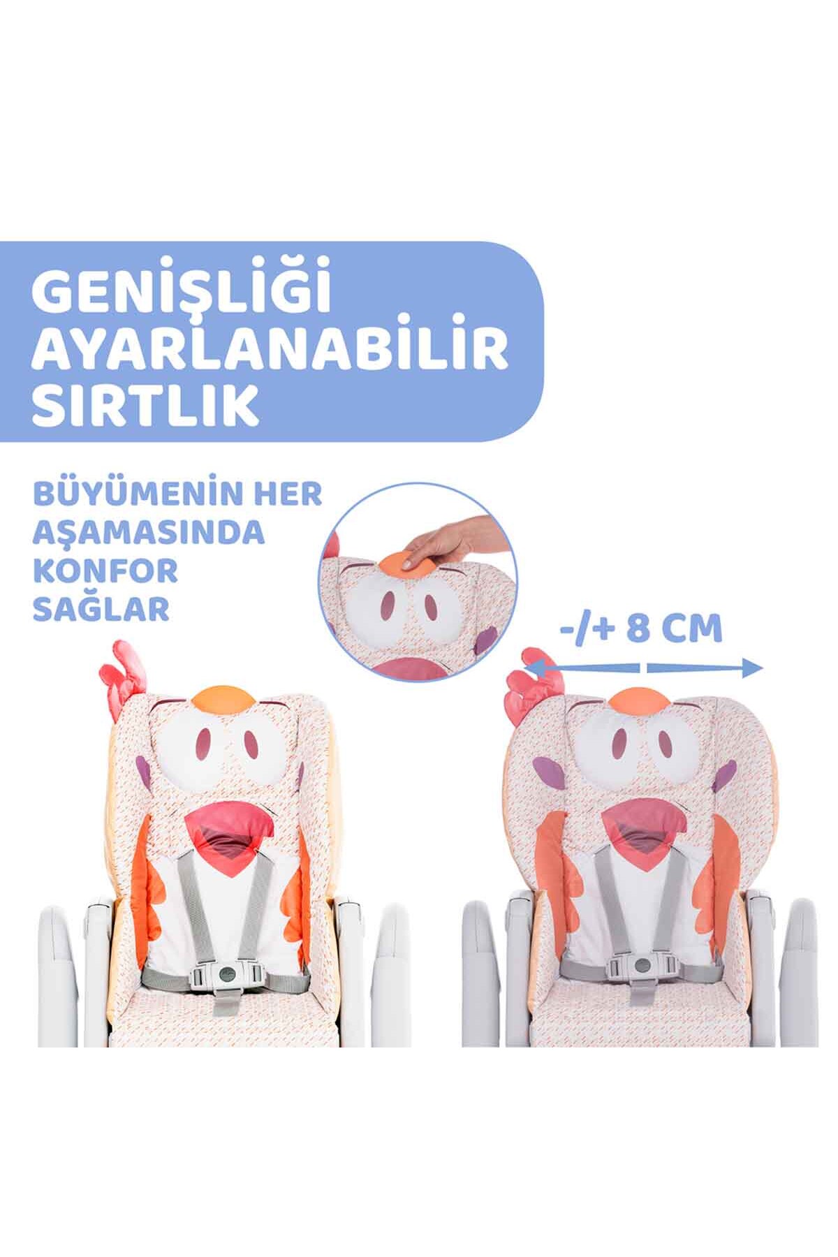 Chicco Polly 2 Start Mama Sandalyesi Süslü Tavuk fotoğrafı 2 (önizleme)