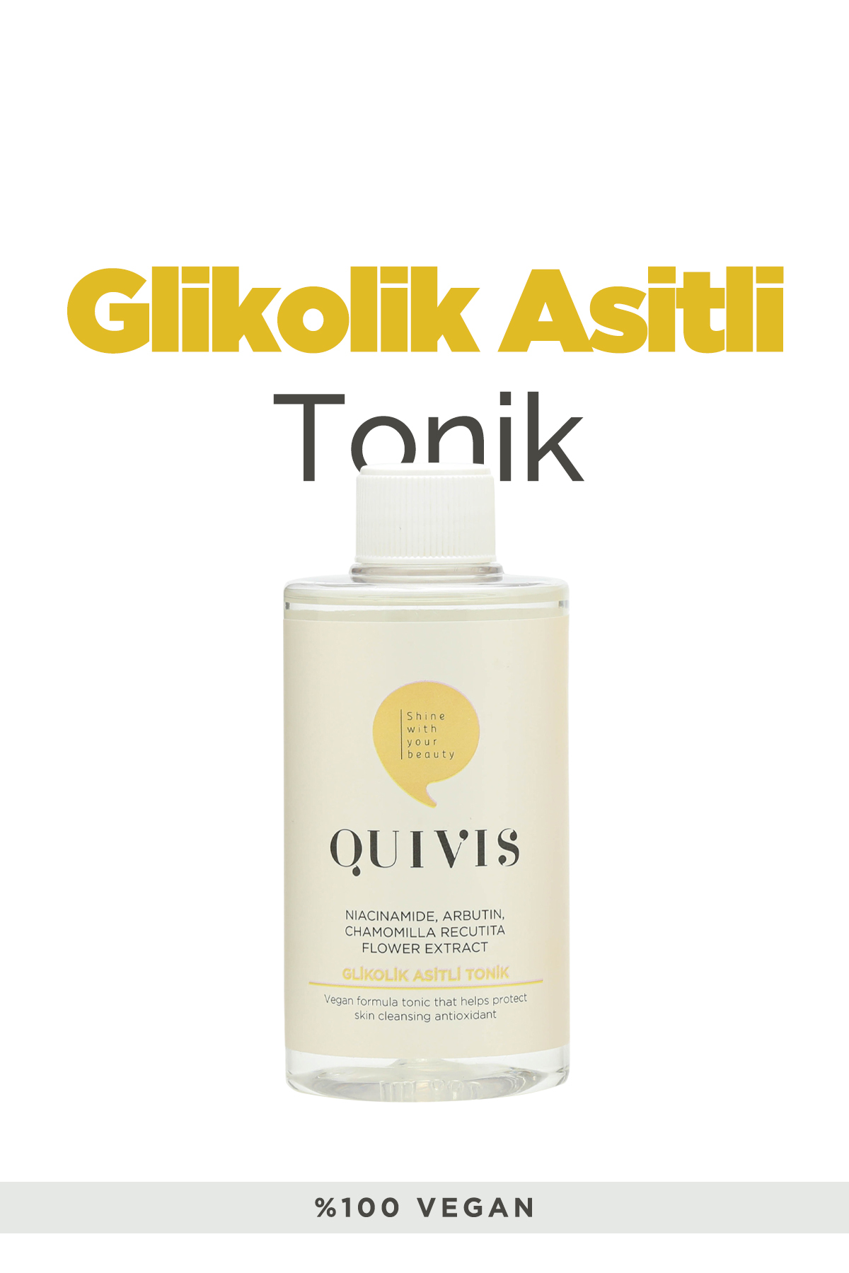 Gözenek Sıkılaştırıcı ve Aydınlatıcı Etkili Kırışıklık Karşıtı Beyazlatıcı GlikolikAsit Tonik 200 ML — QS0001
