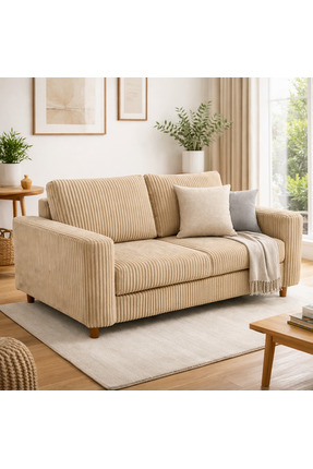 Evondi Modern Tasarım Çift Kişilik Yataklı Koltuk 180x110 – Yoğun Dokulu Kadi...