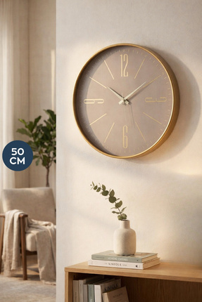 HOMİNG Brown 50 cm Duvar Saati 242389