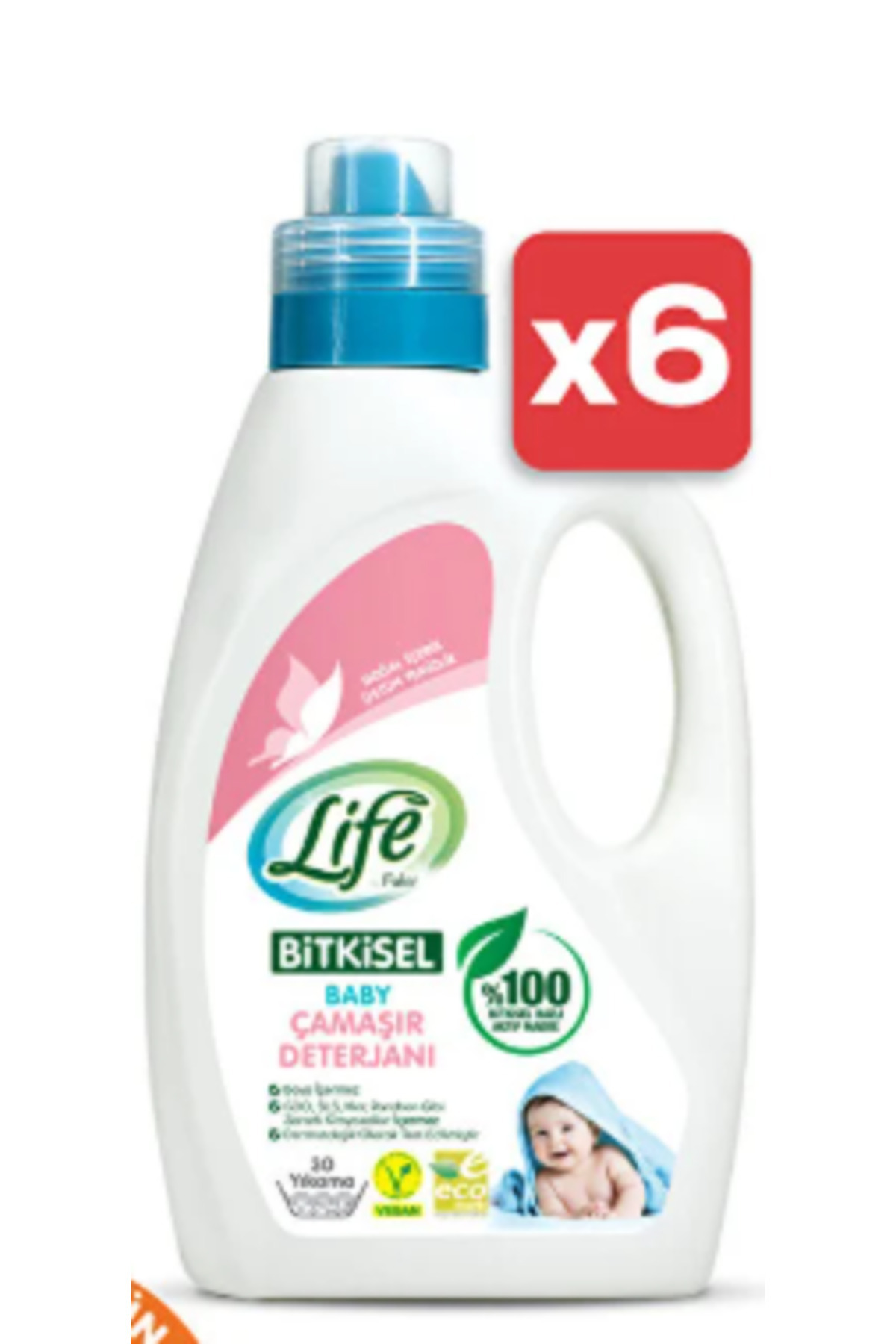 Life By Fakir Life Fakir Bebek Çamaşır Deterjanı 1500 ml x6 Adet fotoğrafı 2 (önizleme)