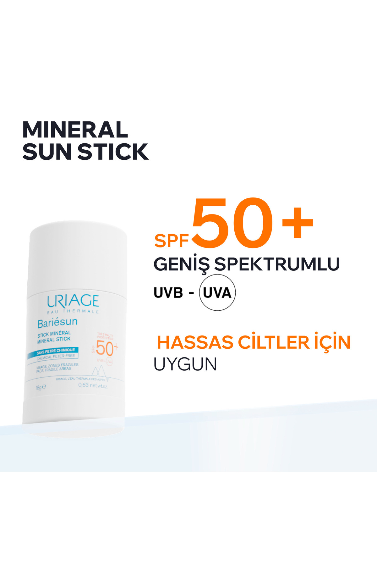 BARIESUN SF50+ Yüksek Koruma Faktörlü Mineral Güneş Koruyucu Stick 18 g — 3661434014116 — تصویر 2 از 8