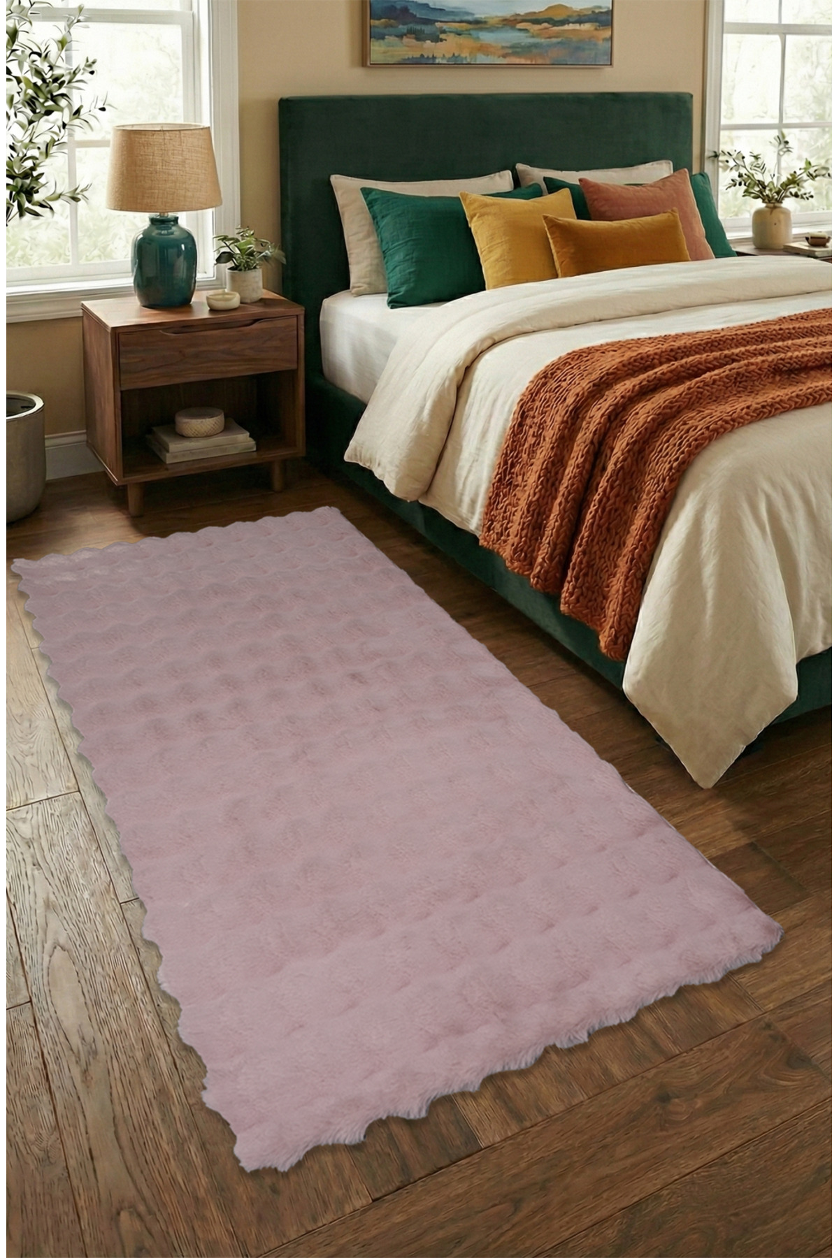 Bubble Rabbit Feather, Anti-Slip Suede Sole, Super Soft, Ultra Luxury, Washable Carpet