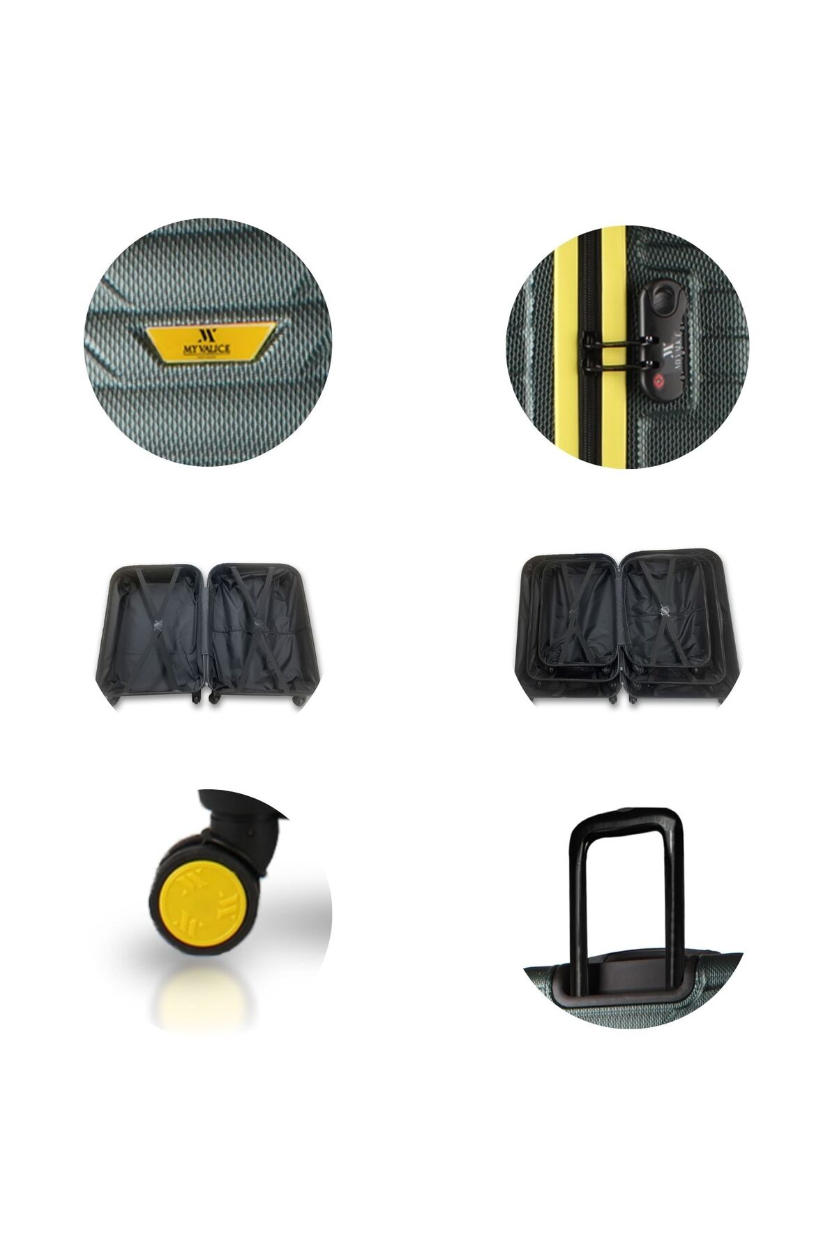 My Valice  Croc Abs Orta Boy Haki Valiz - Görsel 6