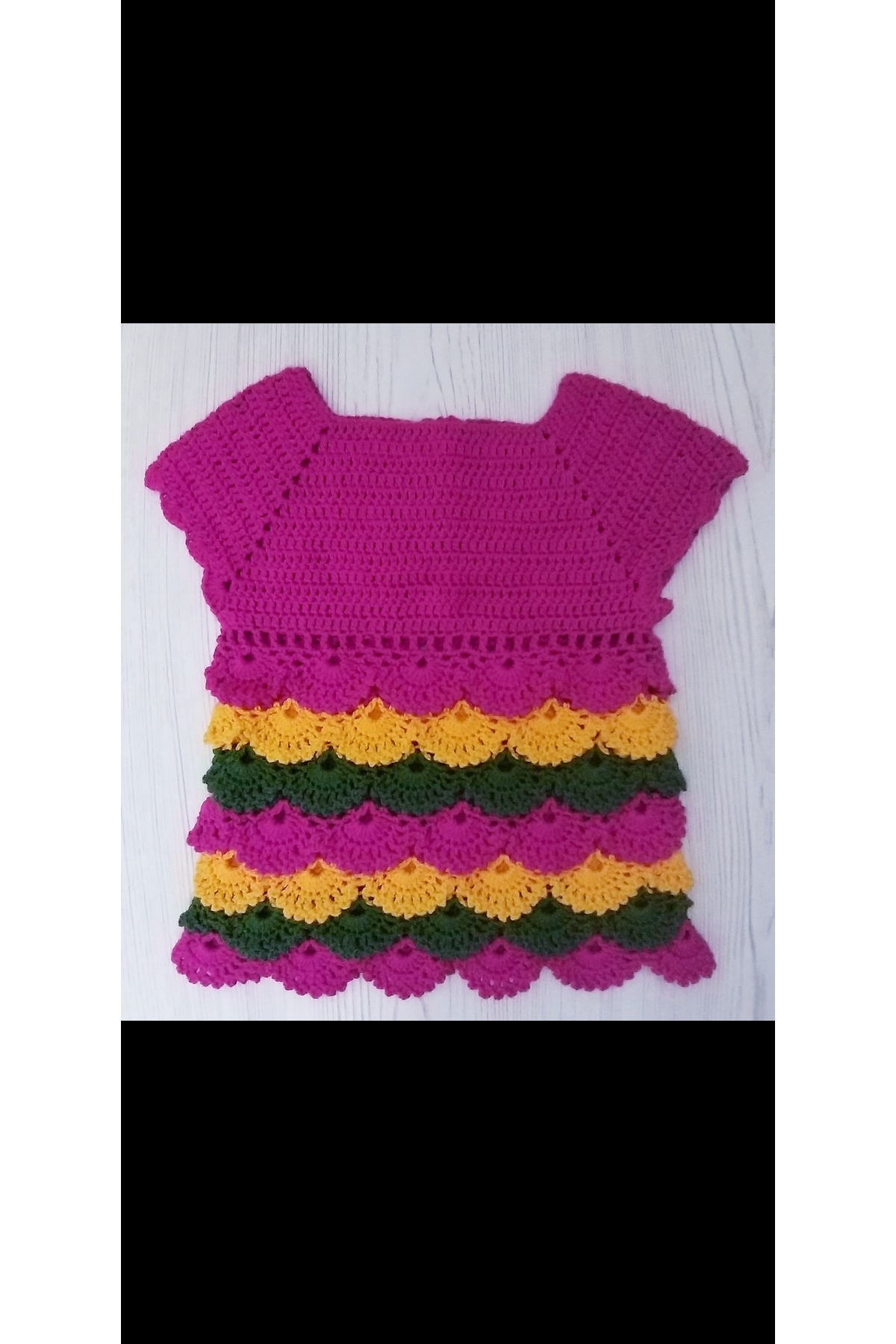 Ceciletta El Örgüsü Yazlık Bebek ,Çocuk Elbisesi Jile- 1 Yaş fotoğrafı 2 (önizleme)