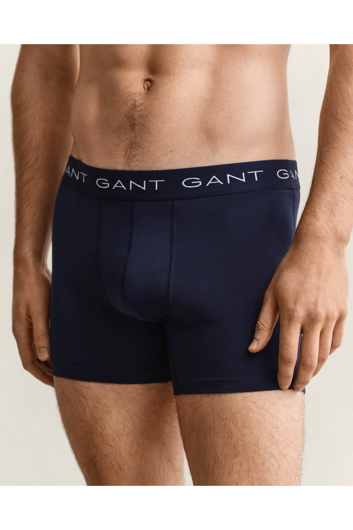 Gant Erkek Lacivert Logolu 3'lü Boxer görsel 4