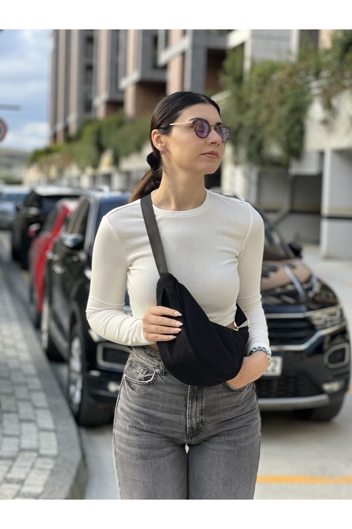 Wagna Omuz Çantası Siyah Luna Bag görsel 3