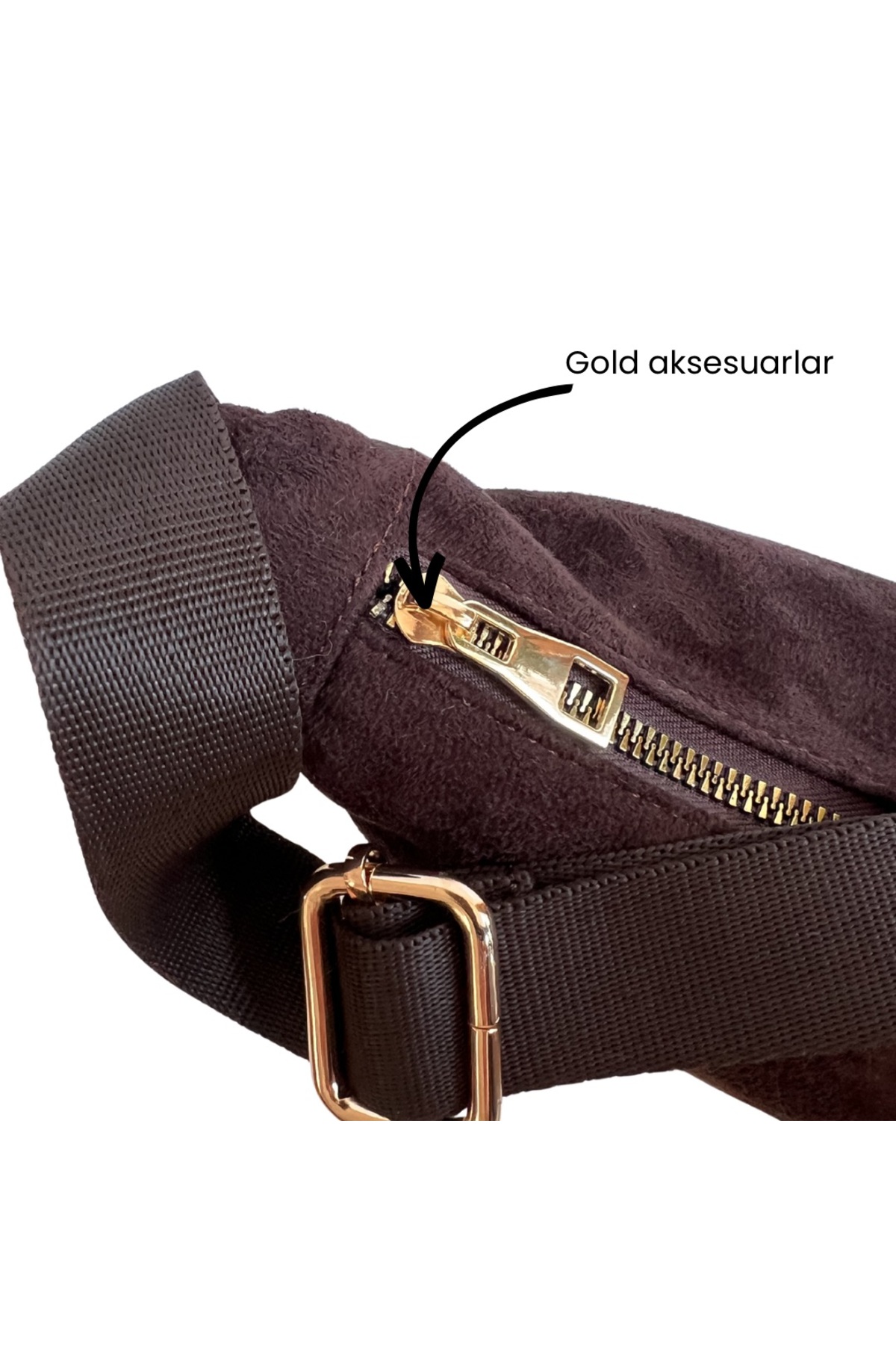 Wagna Süet Luna Bag Kahverengi Çanta görsel 4