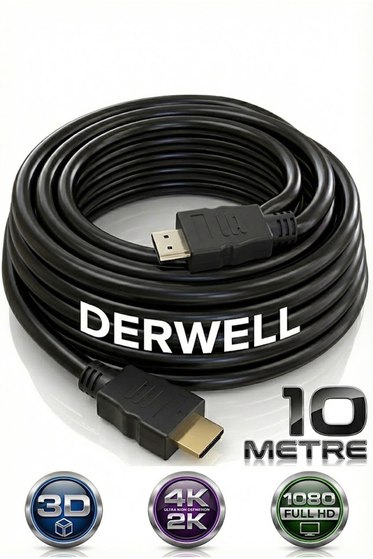 10 Metre 10m Hdmi Kablosu Lcd Laptop Hd Ara Bağlantı Erkek-erkek Tv Kablo Ps3 Ps4 Xbox Görüntü Kablo
