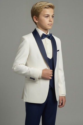 Doctor junior Erkek Çocuk Smokin Takım Elbise Slim Fit / Gömleksiz/Papyonsuz