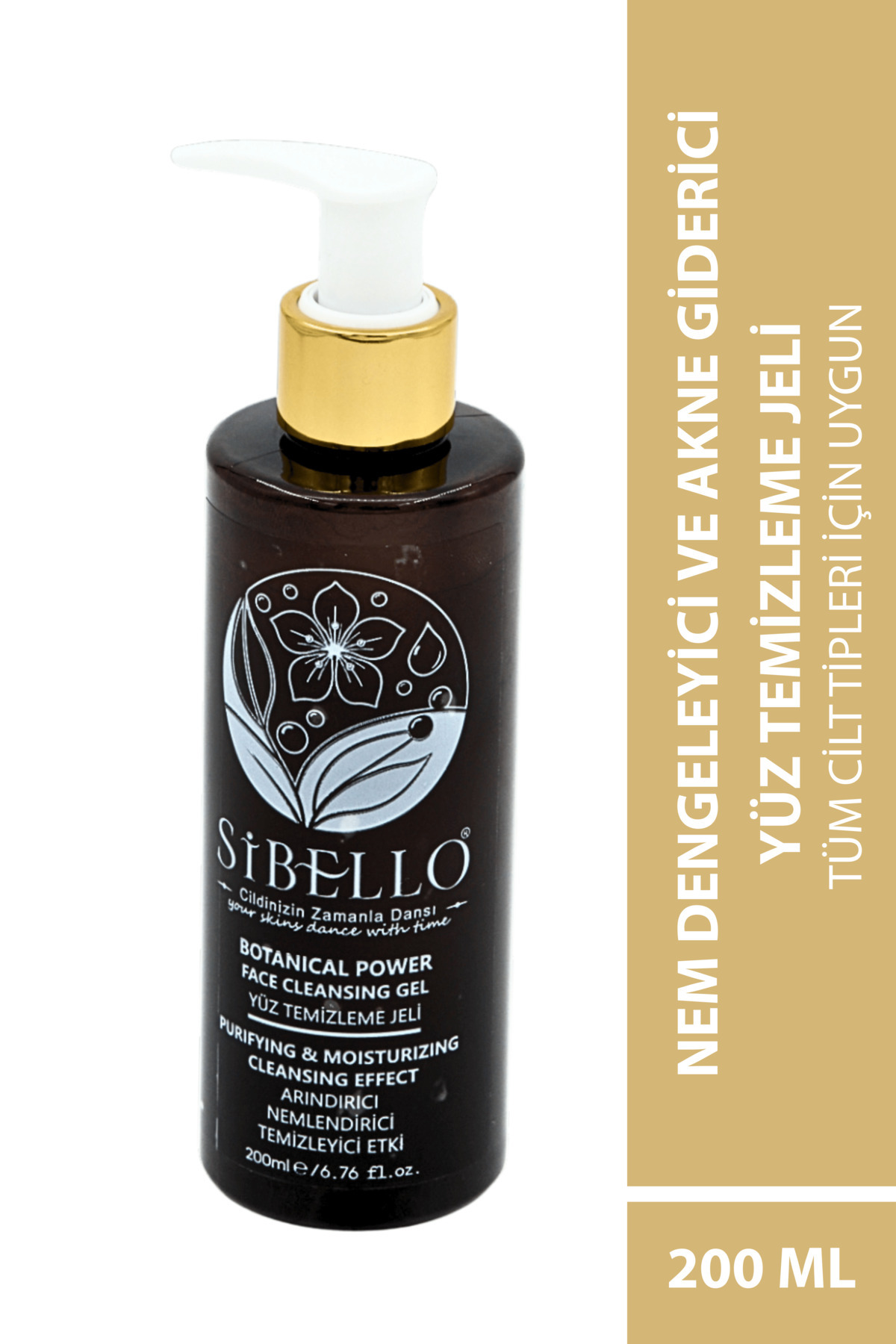Sibello Bitkisel Yüz Yıkama Jeli Cildi Temizler, Ciltte Nem Dengesi Sağlar. Sivilceler Üzerinde Etkin 200 ml — 8665043520023