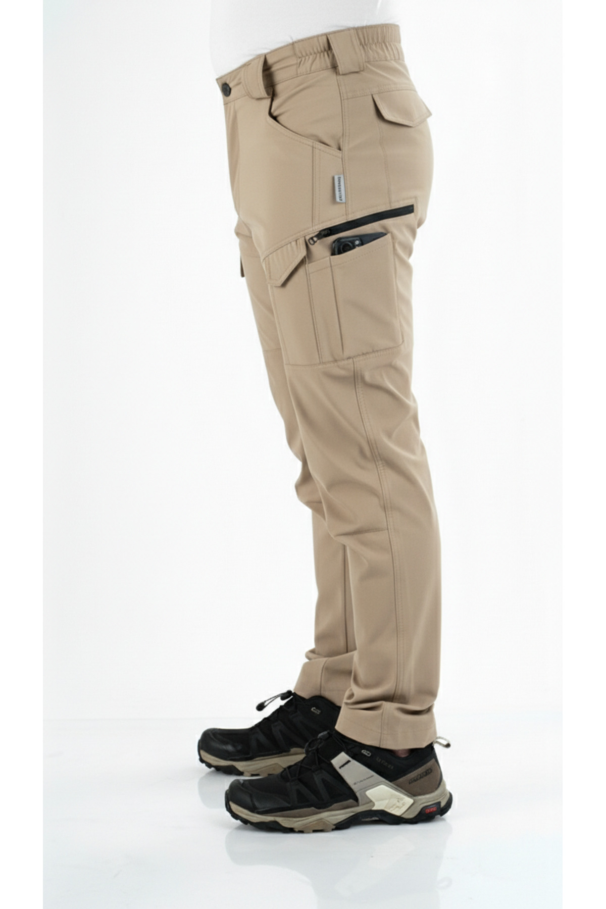 SNOWMOUNT  Outdoor Trekking Taktikal Likralı Mevsimlik Doğa Yürüyüşü Kaliteli Şık Duruş Bej Renk Pantolon - Görsel 5