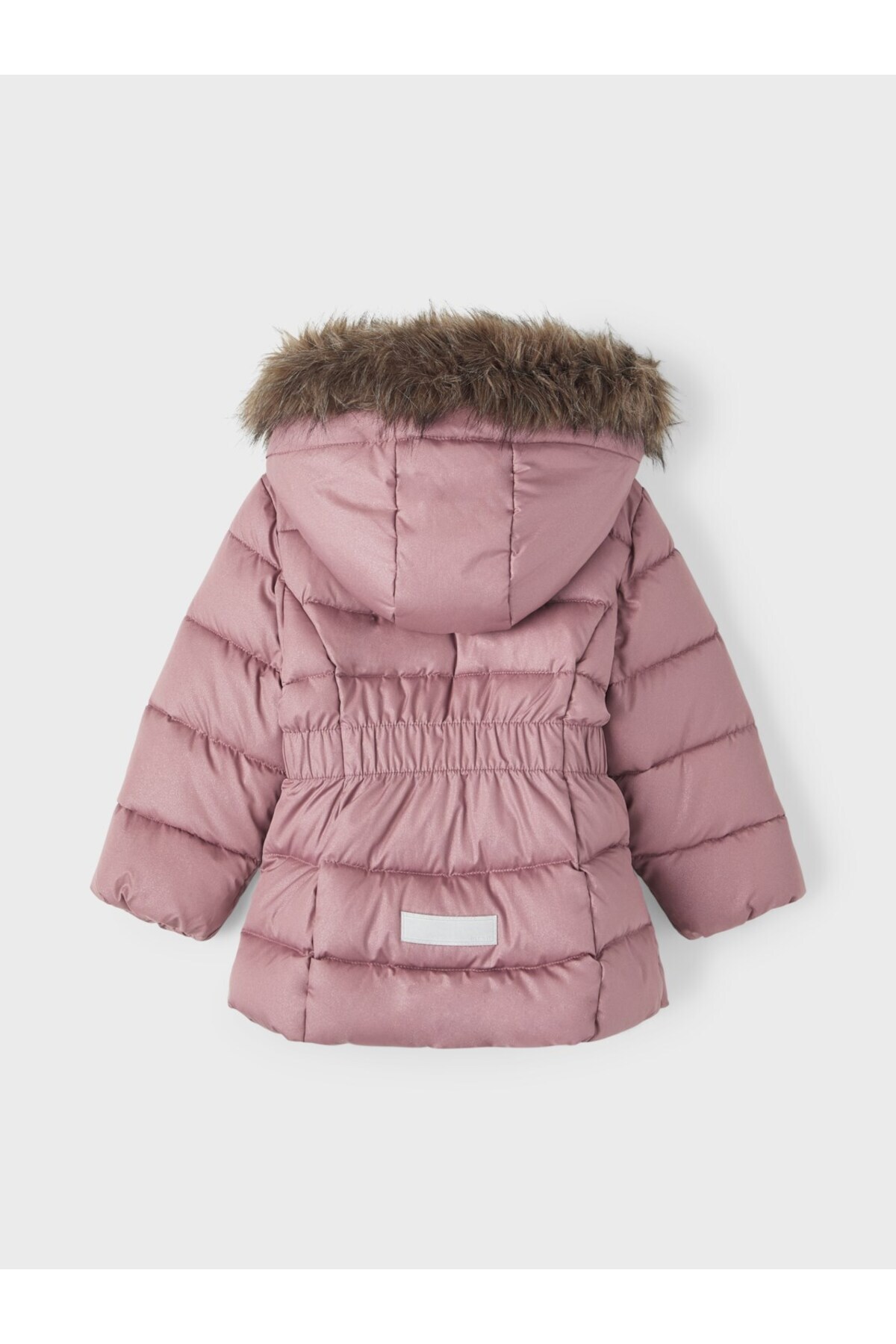 name it Gül Kurusu Kız Bebek Kapüşonlu Normal Bel Kürklü Mont NMFMERETHE JACKET3 GLITTER NOOS fotoğrafı 7 (önizleme)