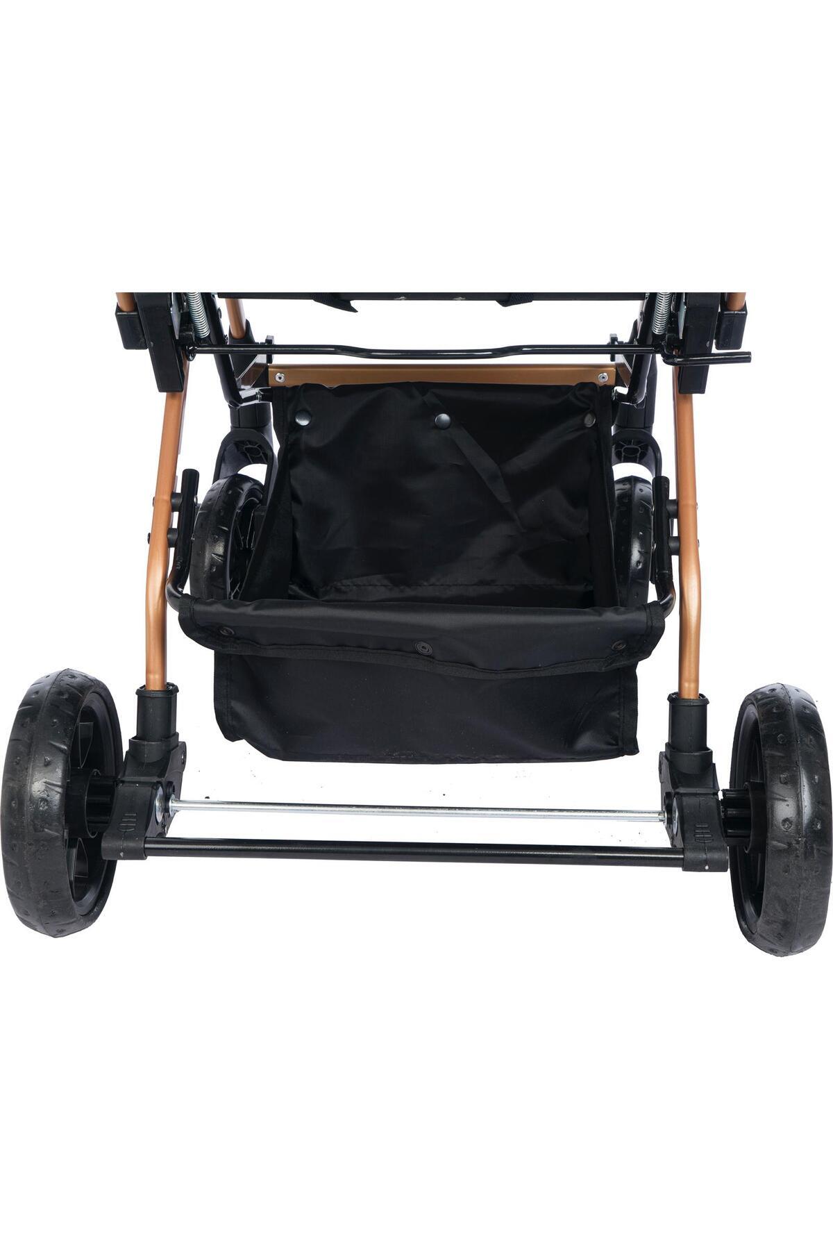 liabebek LİA BLOK GOLD ANTRASİT ÇİFT YÖN BEBEK TAŞIMA PUSETİ fotoğrafı 7 (önizleme)