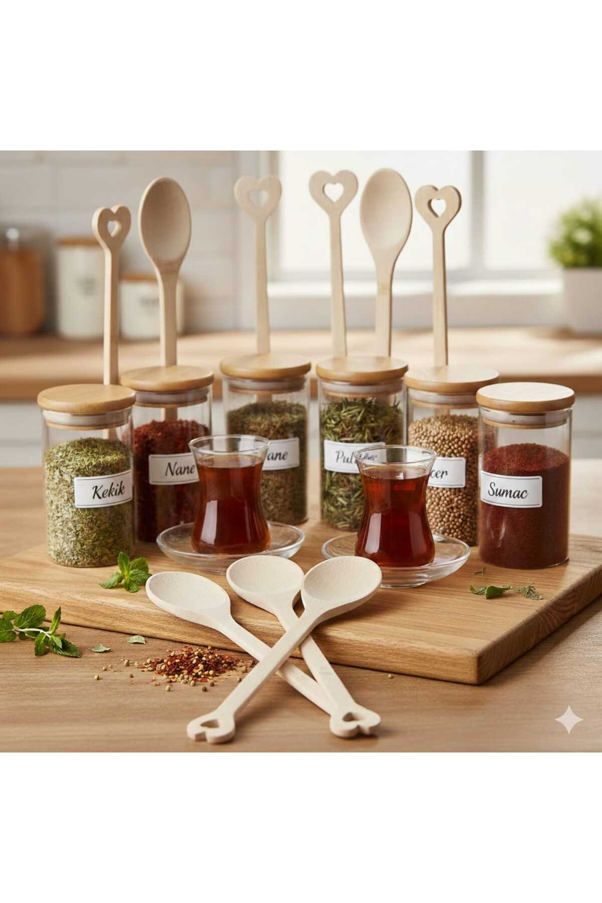 BAMBU ÇAY,BAHARATLIK KAŞIK 6 LI SET