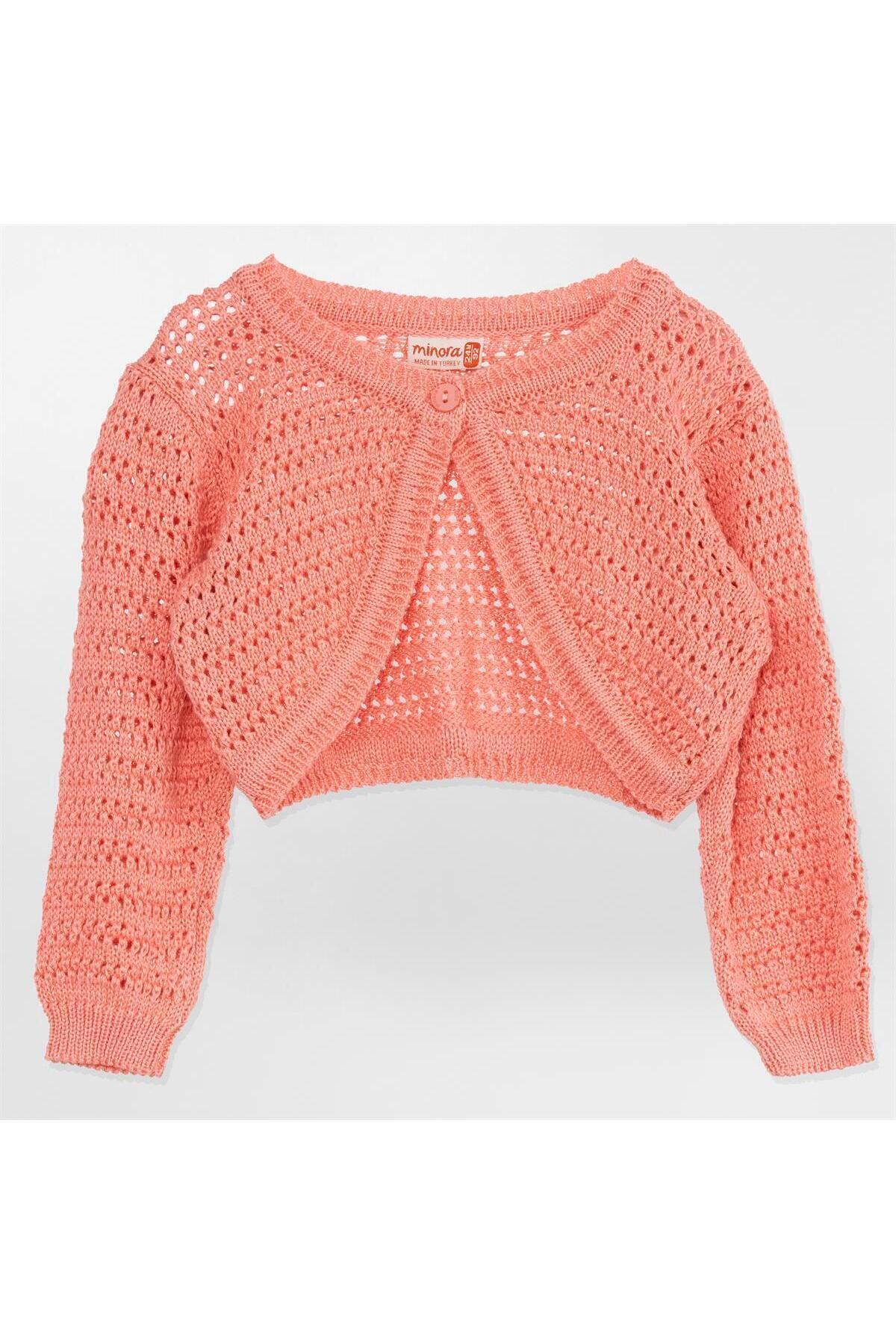 Minora Triko Ajurlu Bolero Somon fotoğrafı 2 (önizleme)