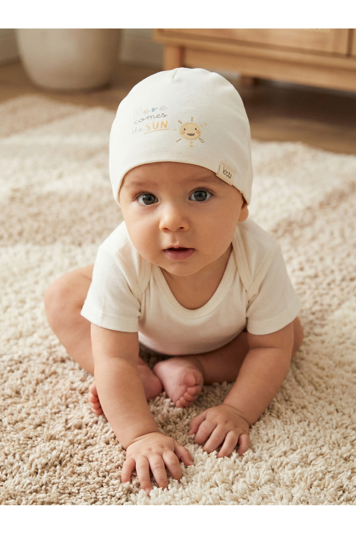 Kardelen Butik Denizli %100 Cotton Çift Kat Erkek Bebek Penye Bere  ( 0-18 Ay ) fotoğrafı 2 (önizleme)