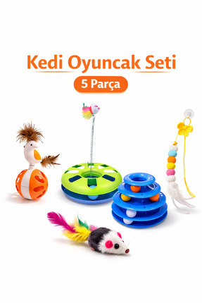 chittoshop Kedi Oyuncak Seti – 5 Parça | Eğlenceli & Hareketli Oyun Zamanı