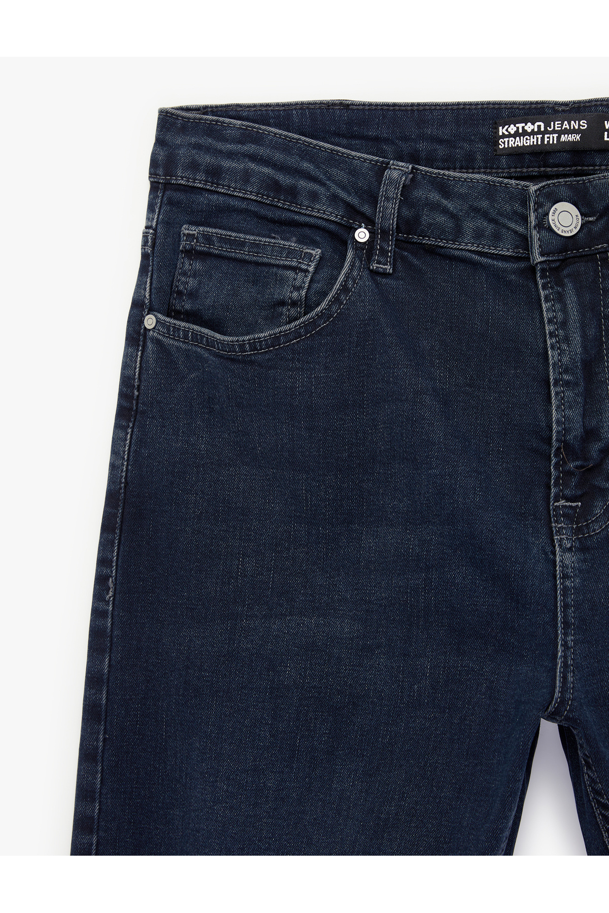 Koton Normal Bel Düz Paça Pamuklu Straight Fit Jean Pantolon - Mark Jean görsel 6